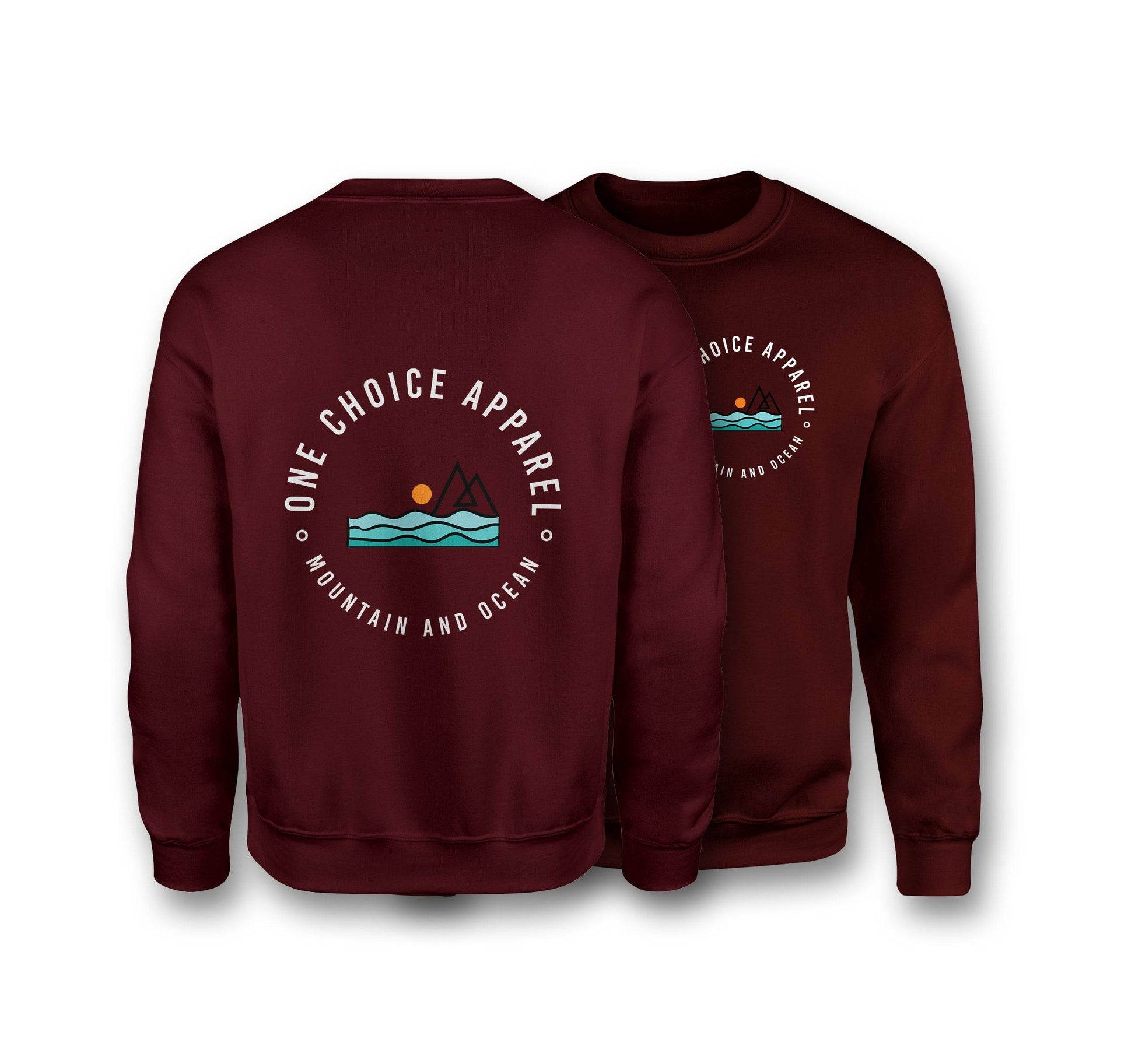 Mountain & Ocean Sweatshirt - Organic Cotton Sweatshirt - One Choice Apparel