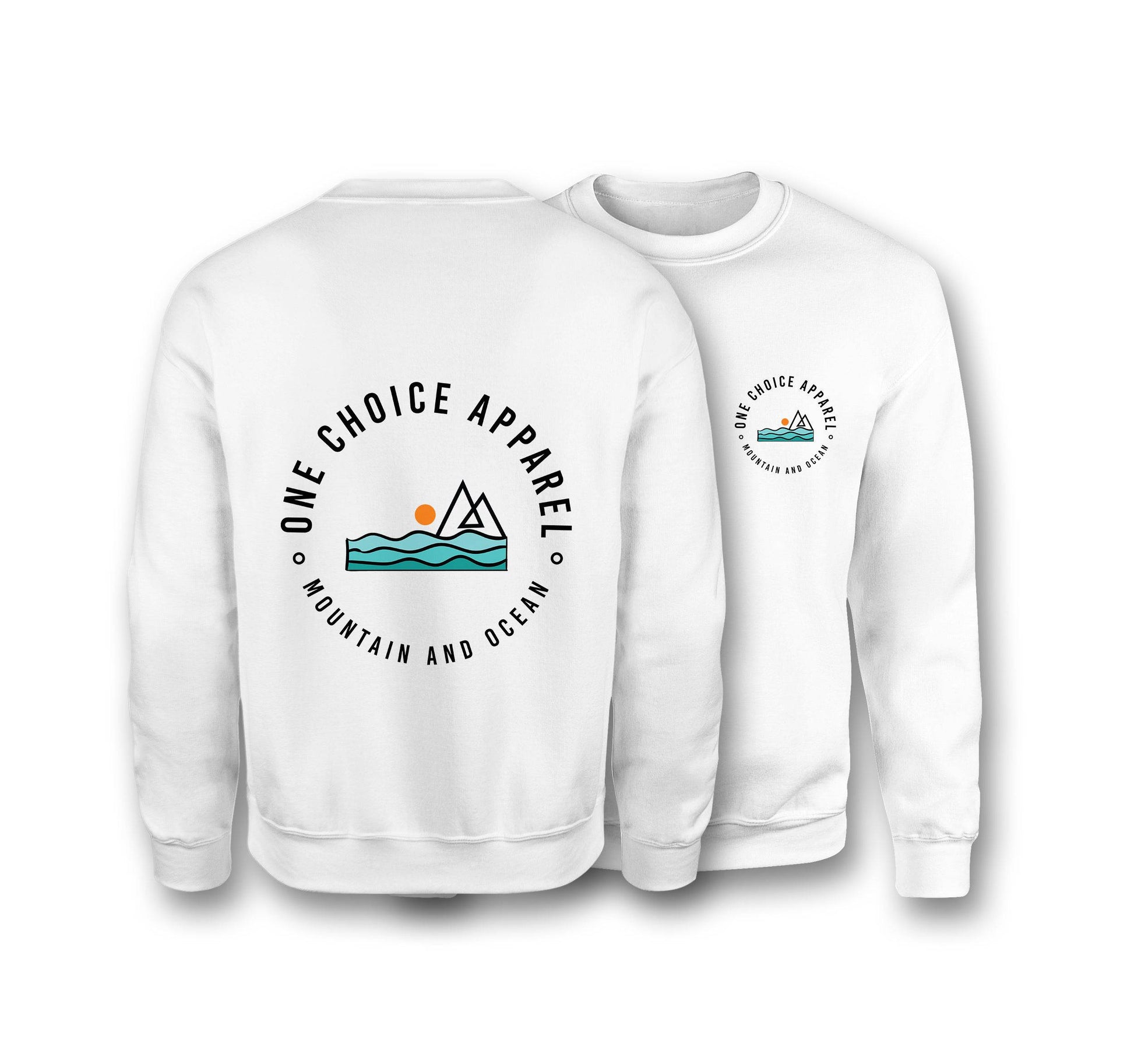 Mountain & Ocean Sweatshirt - Organic Cotton Sweatshirt - One Choice Apparel