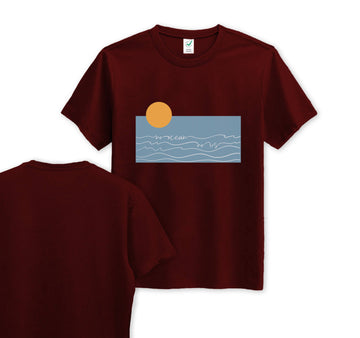 No Ocean No Us - Front Print - Organic Cotton Tee - One Choice Apparel