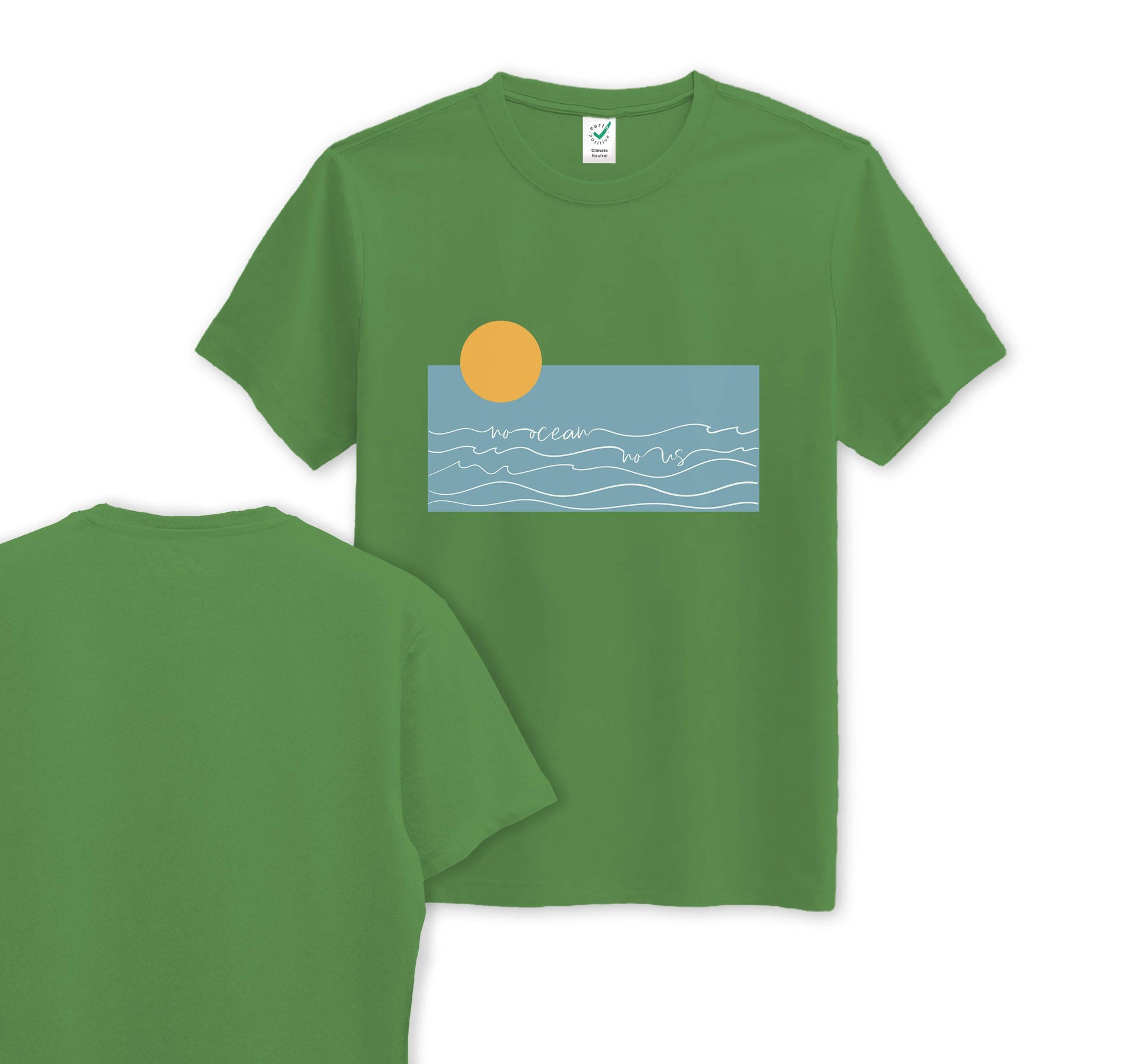 No Ocean No Us - Front Print - Organic Cotton Tee - One Choice Apparel