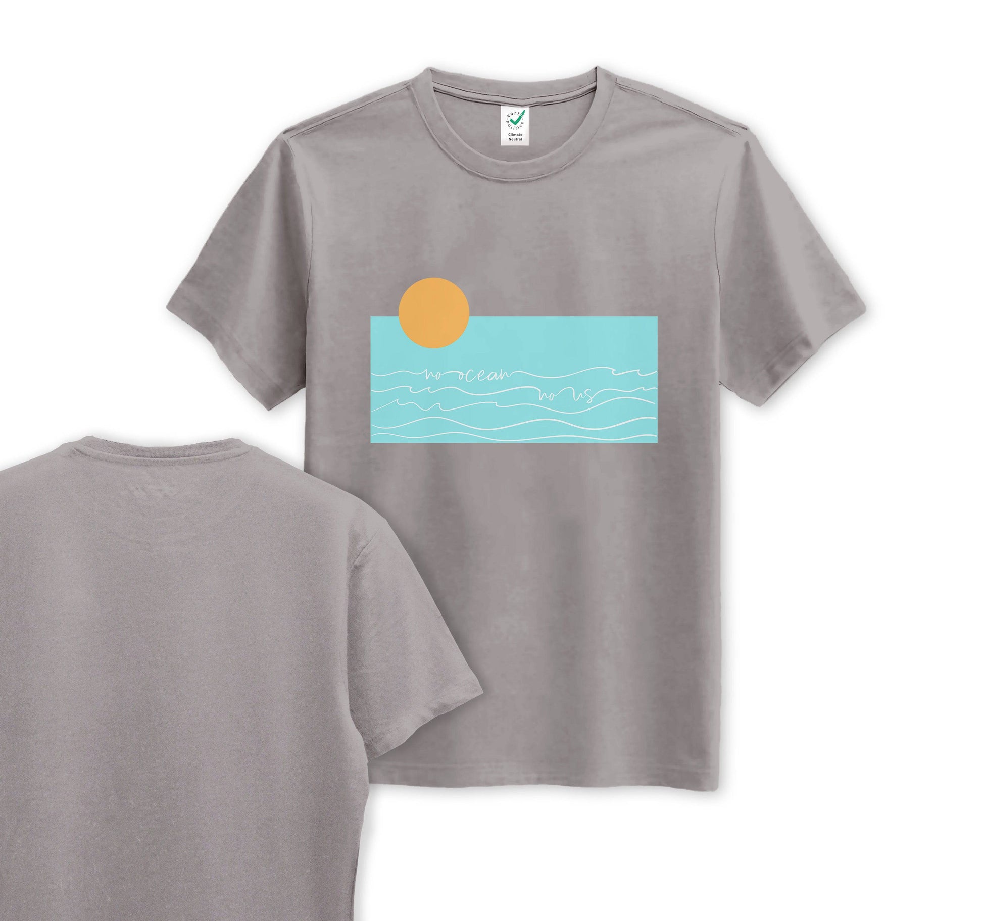 No Ocean No Us - Front Print - Organic Cotton Tee - One Choice Apparel