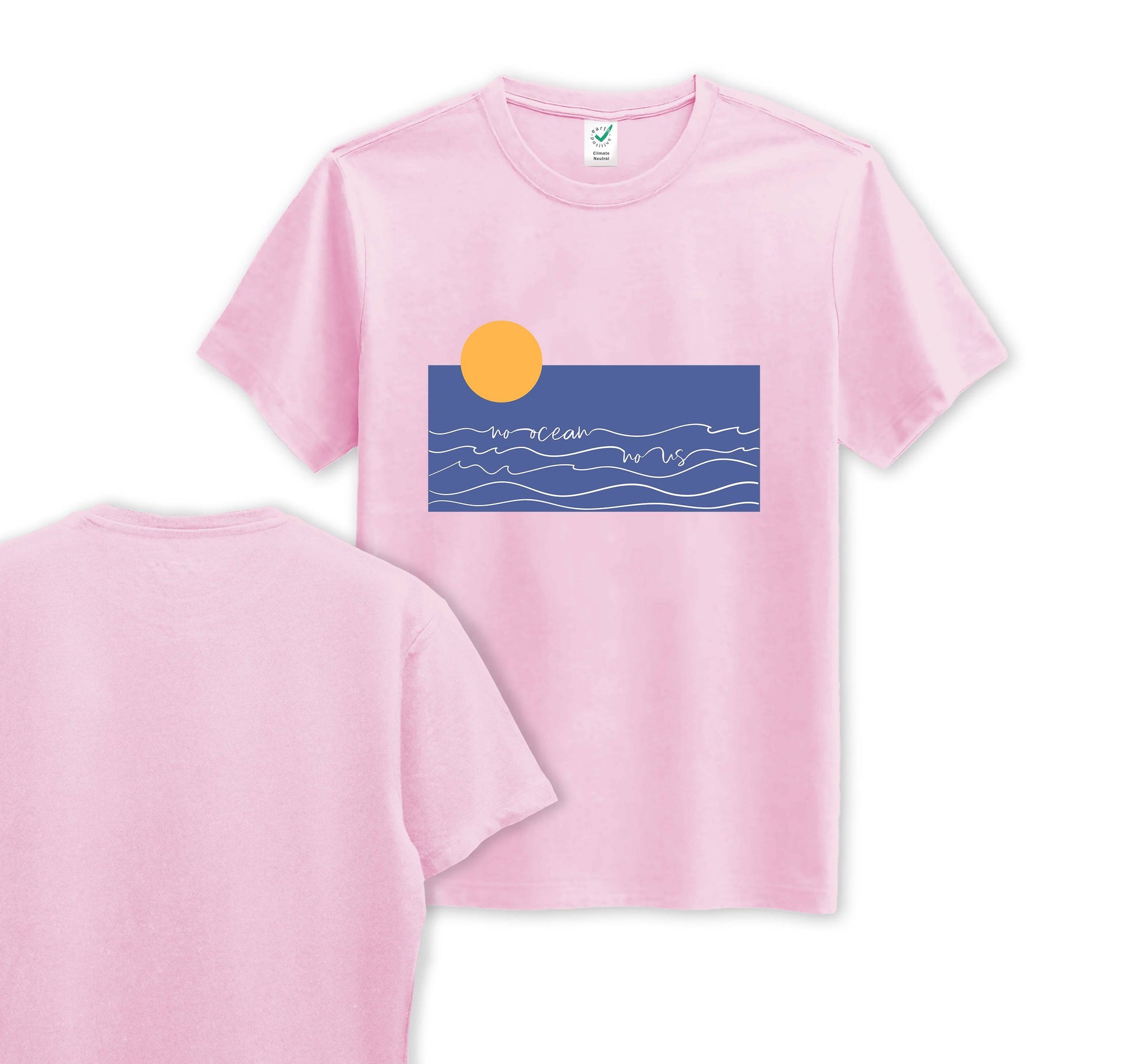 No Ocean No Us - Front Print - Organic Cotton Tee - One Choice Apparel