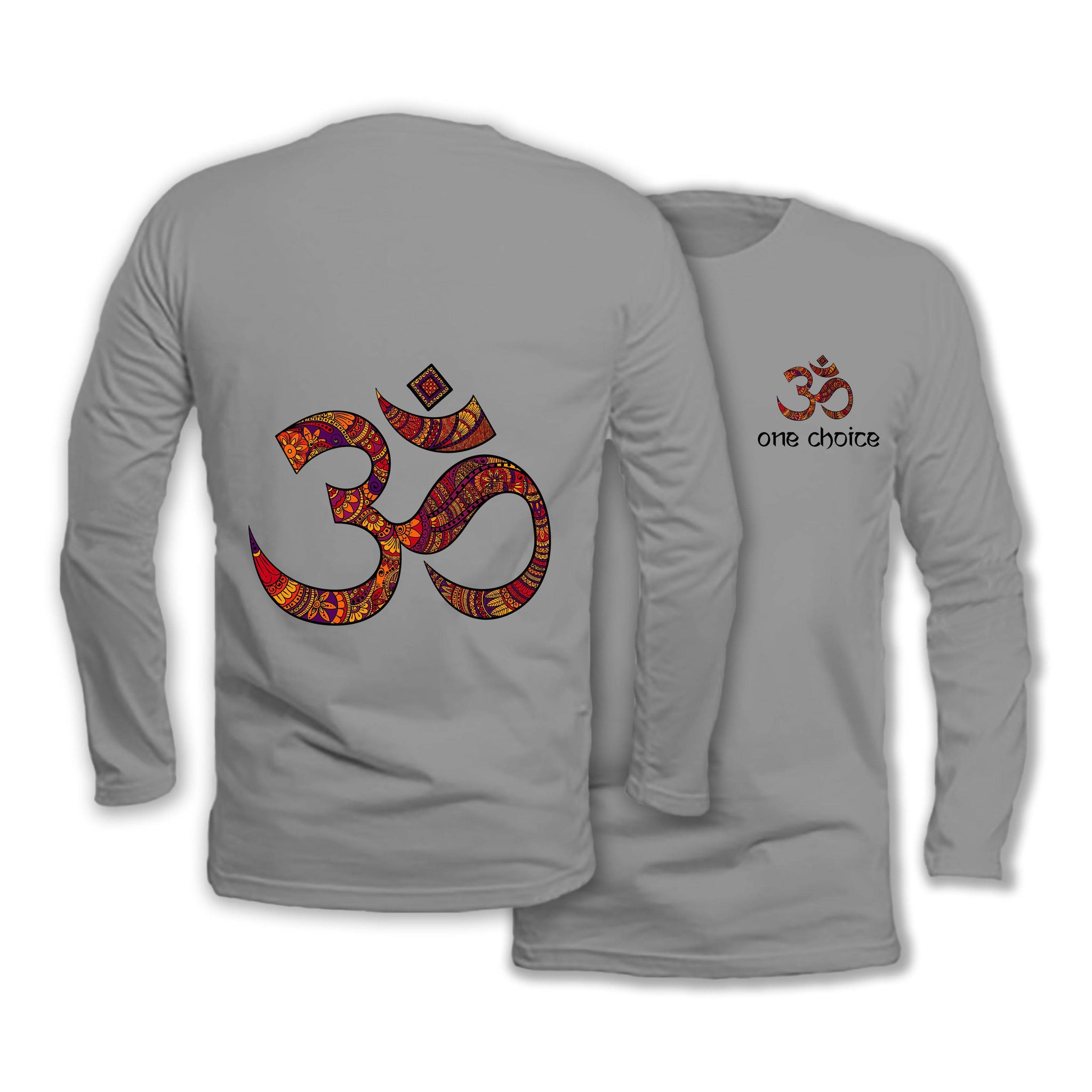 OM Symbol - Long Sleeve Organic Cotton T-Shirt - One Choice Apparel