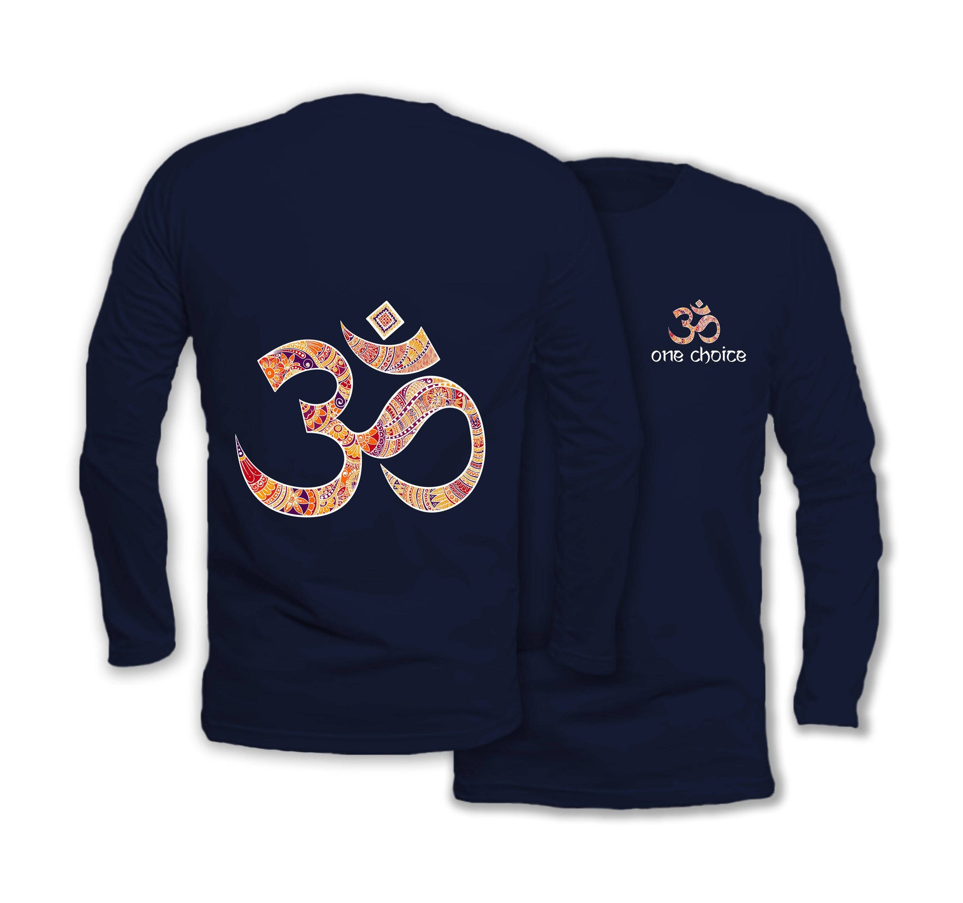 OM Symbol - Long Sleeve Organic Cotton T-Shirt - One Choice Apparel