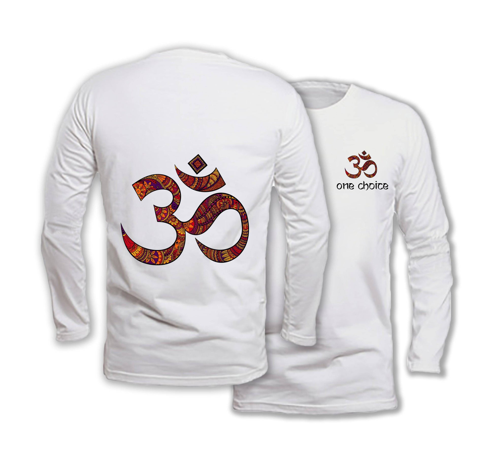 OM Symbol - Long Sleeve Organic Cotton T-Shirt - One Choice Apparel