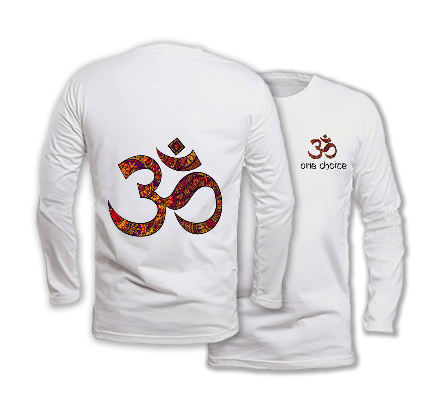 OM Symbol - Long Sleeve Organic Cotton T-Shirt - One Choice Apparel