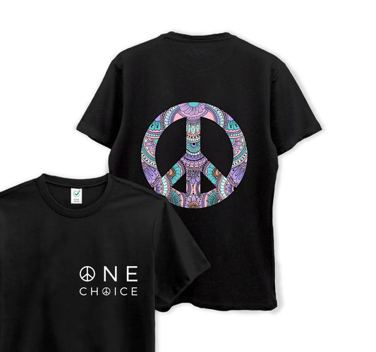 Patterned Peace - Organic Cotton Tee - One Choice Apparel