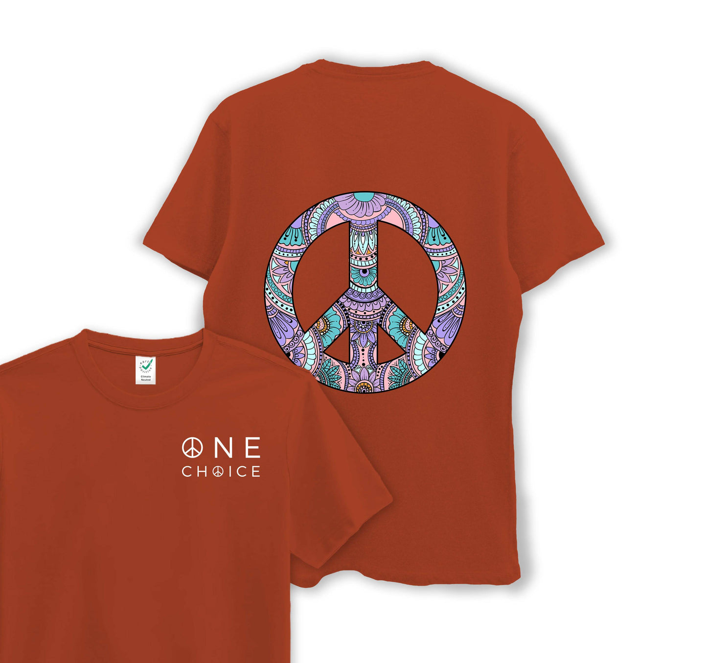 Patterned Peace - Organic Cotton Tee - One Choice Apparel