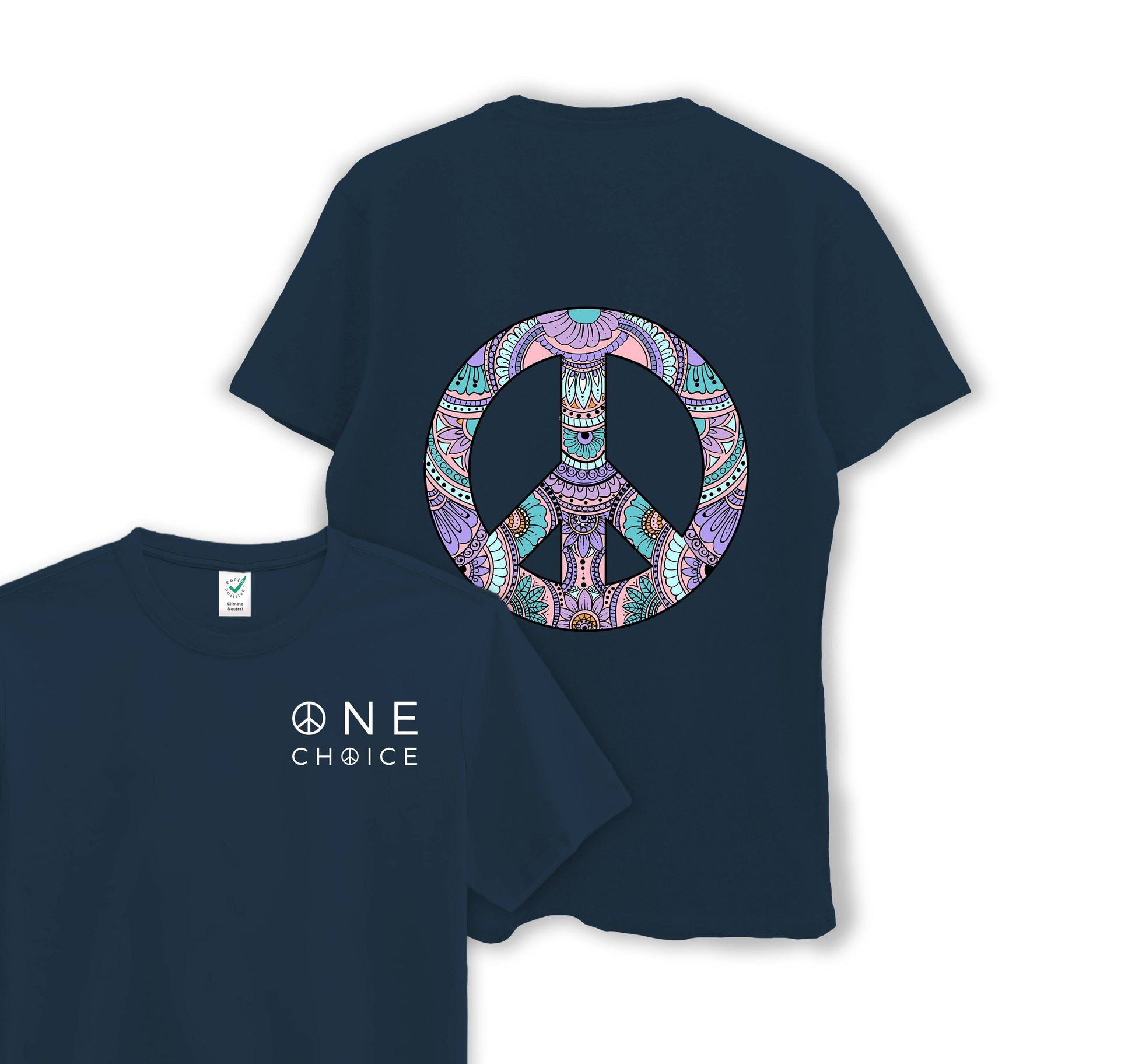 Patterned Peace - Organic Cotton Tee - One Choice Apparel