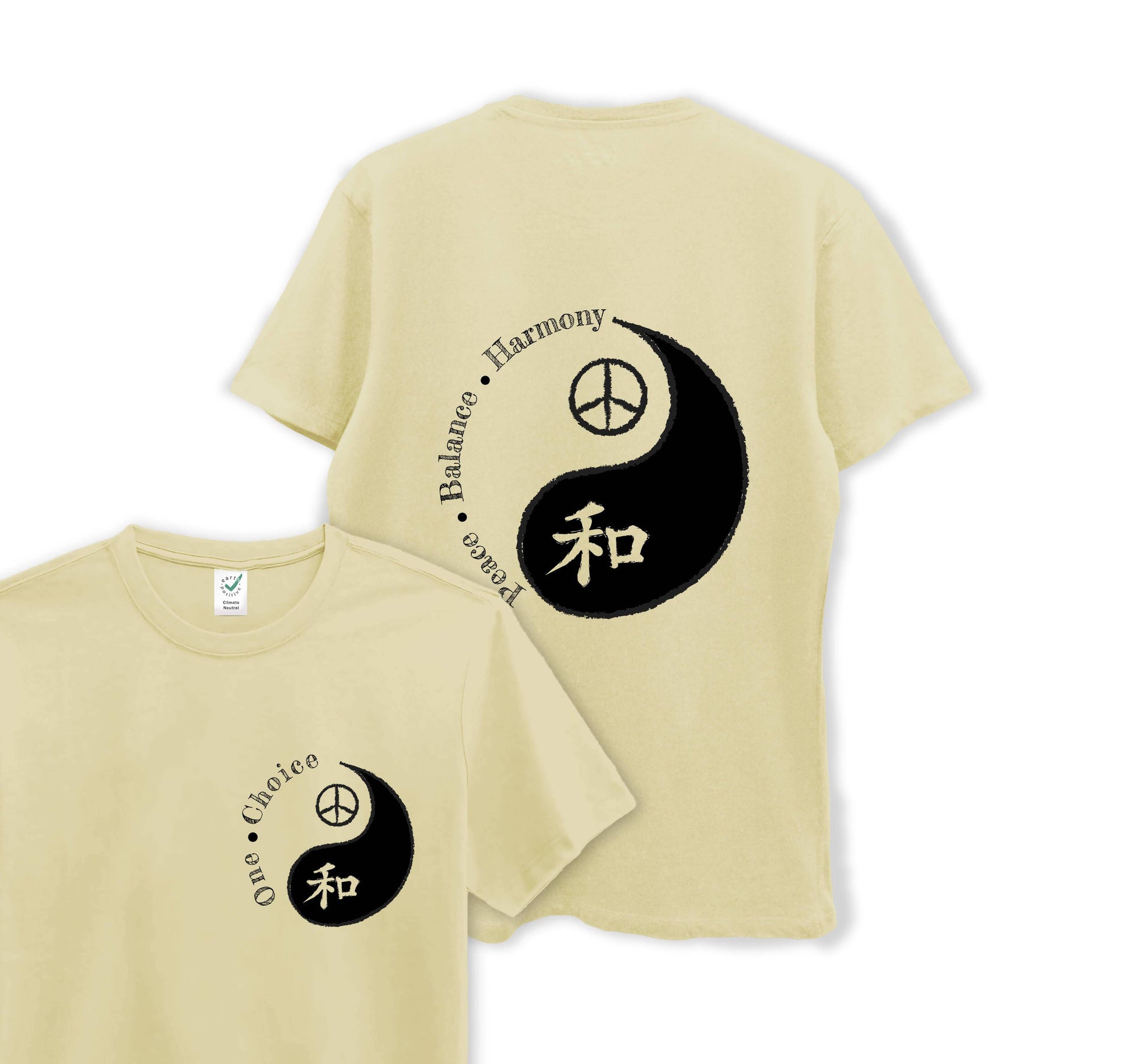 Peace, Balance, Harmony - Organic Cotton Tee - One Choice Apparel