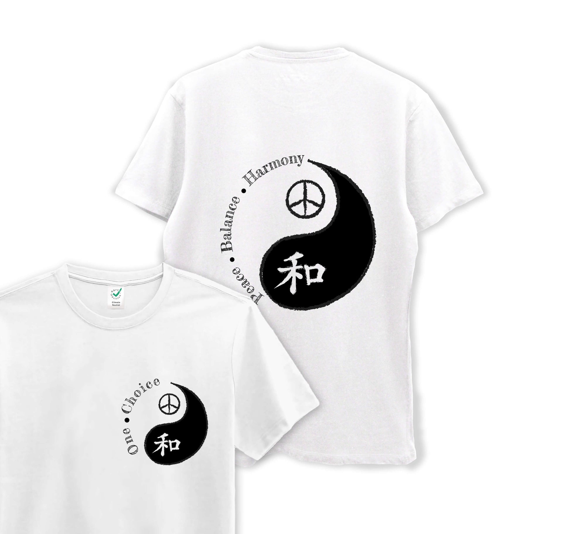 Peace, Balance, Harmony - Organic Cotton Tee - One Choice Apparel