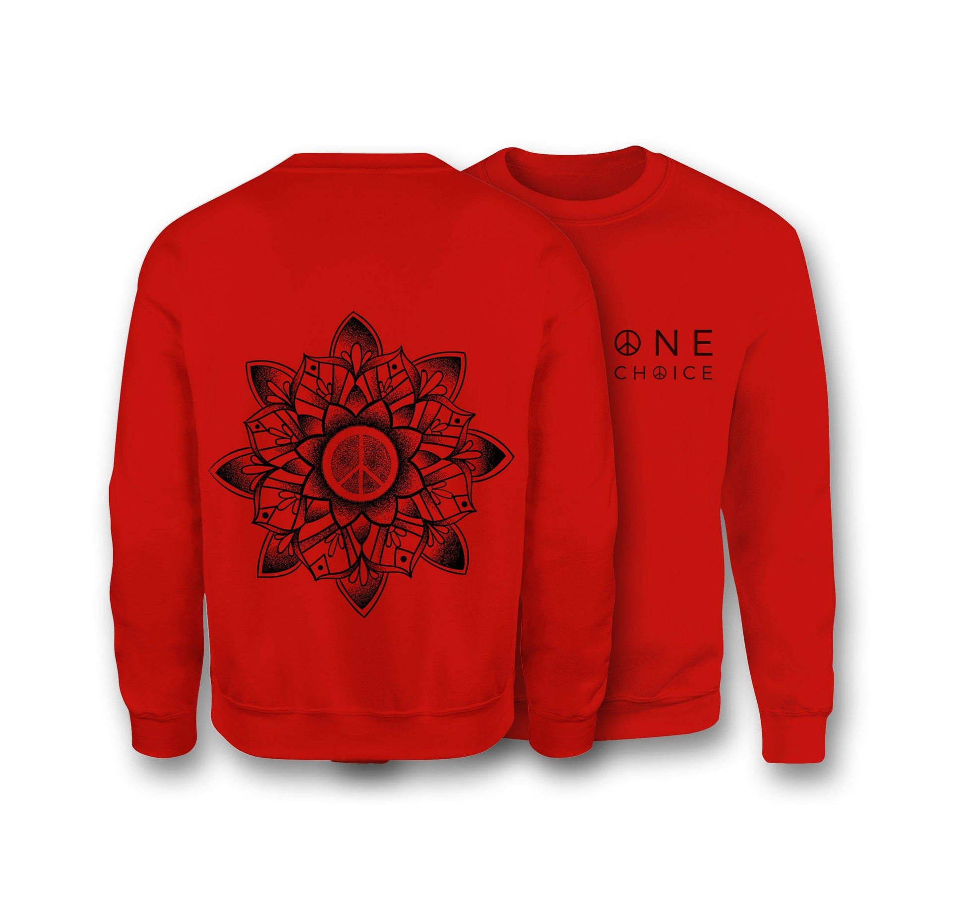 Peace Mandala - Organic Cotton Sweatshirt - One Choice Apparel