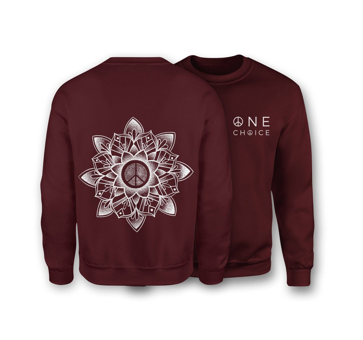 Peace Mandala - Organic Cotton Sweatshirt - One Choice Apparel
