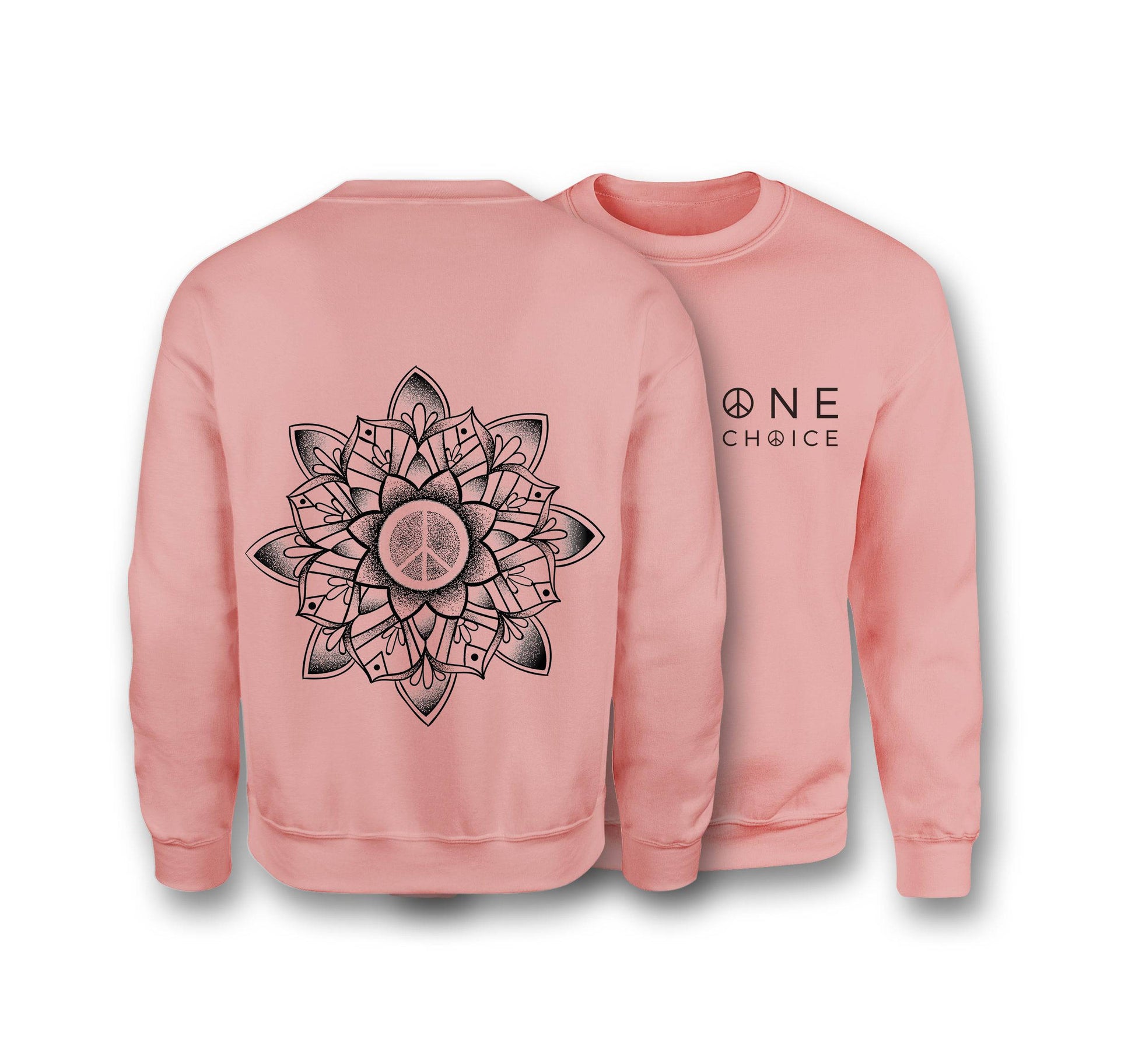 Peace Mandala - Organic Cotton Sweatshirt - One Choice Apparel