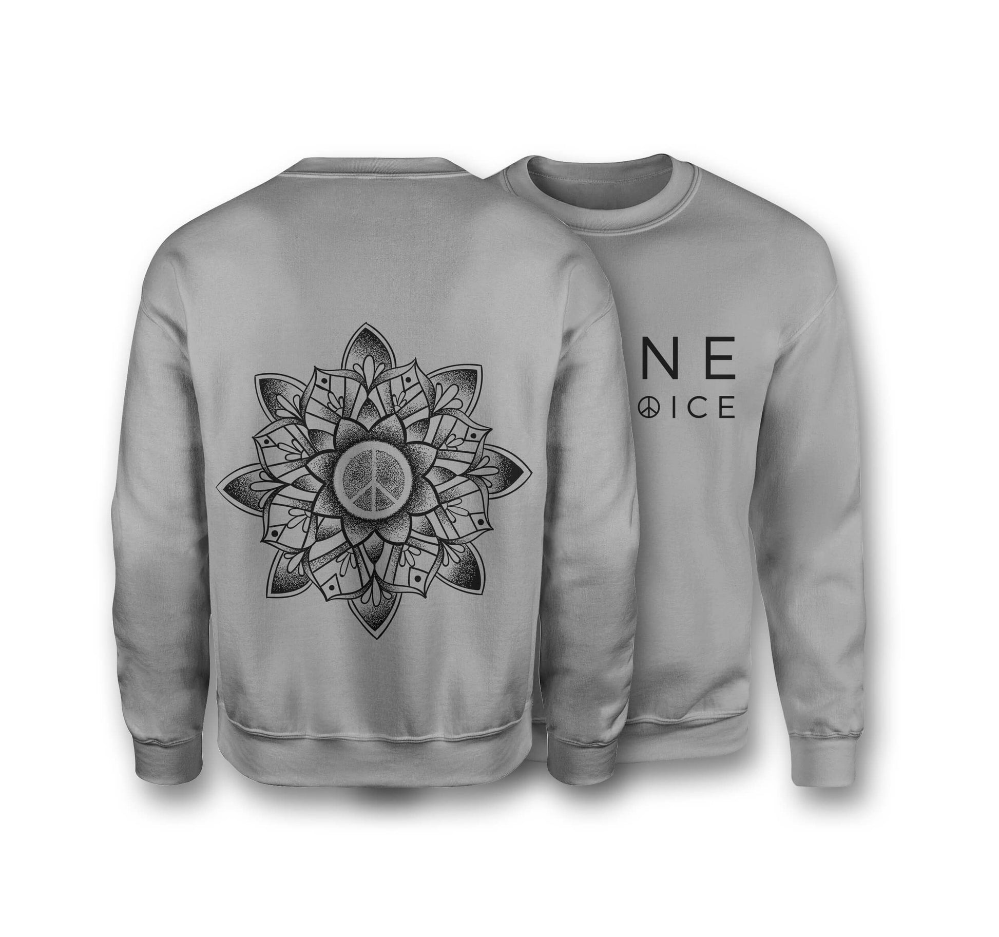 Peace Mandala - Organic Cotton Sweatshirt - One Choice Apparel