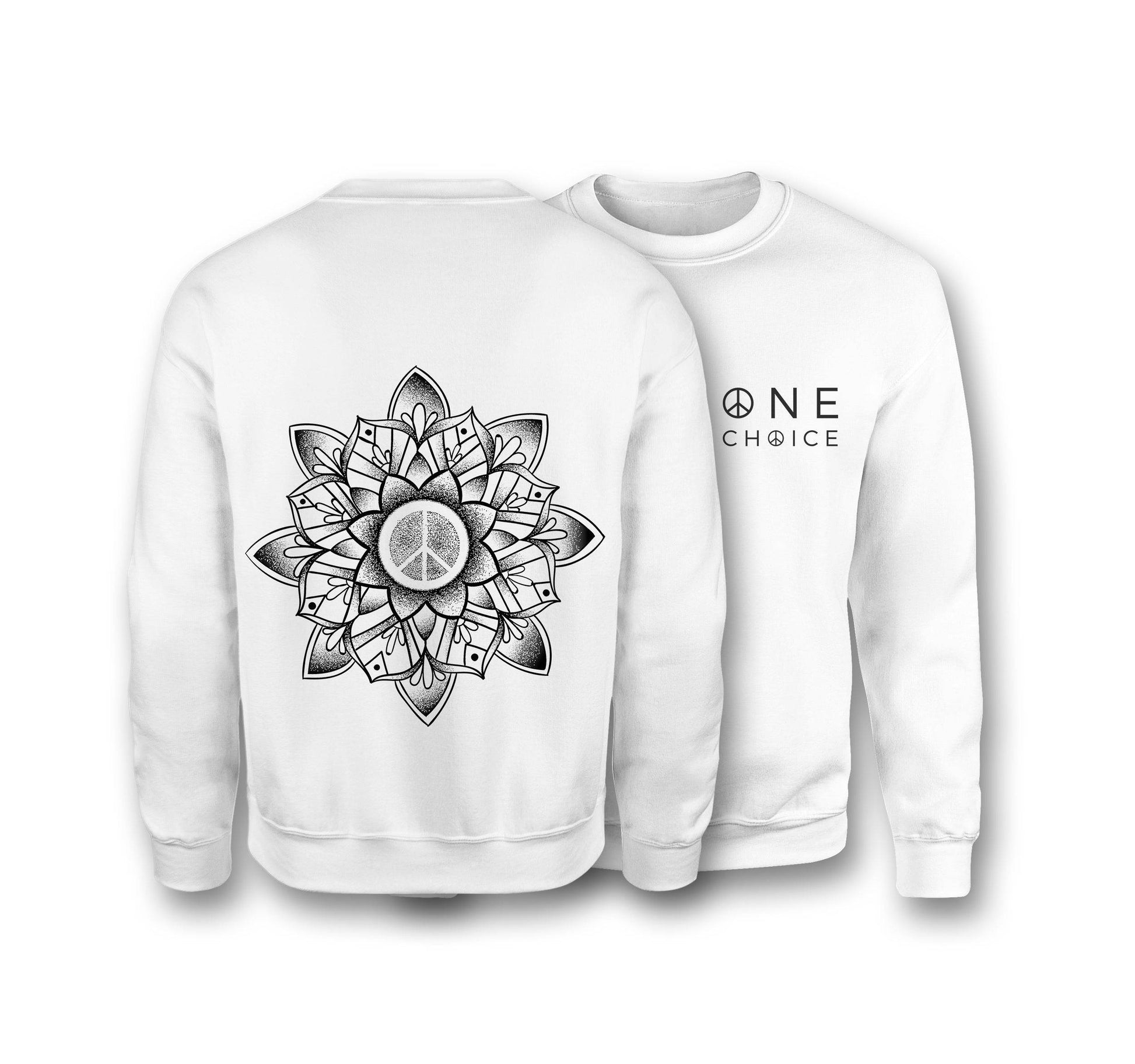 Peace Mandala - Organic Cotton Sweatshirt - One Choice Apparel