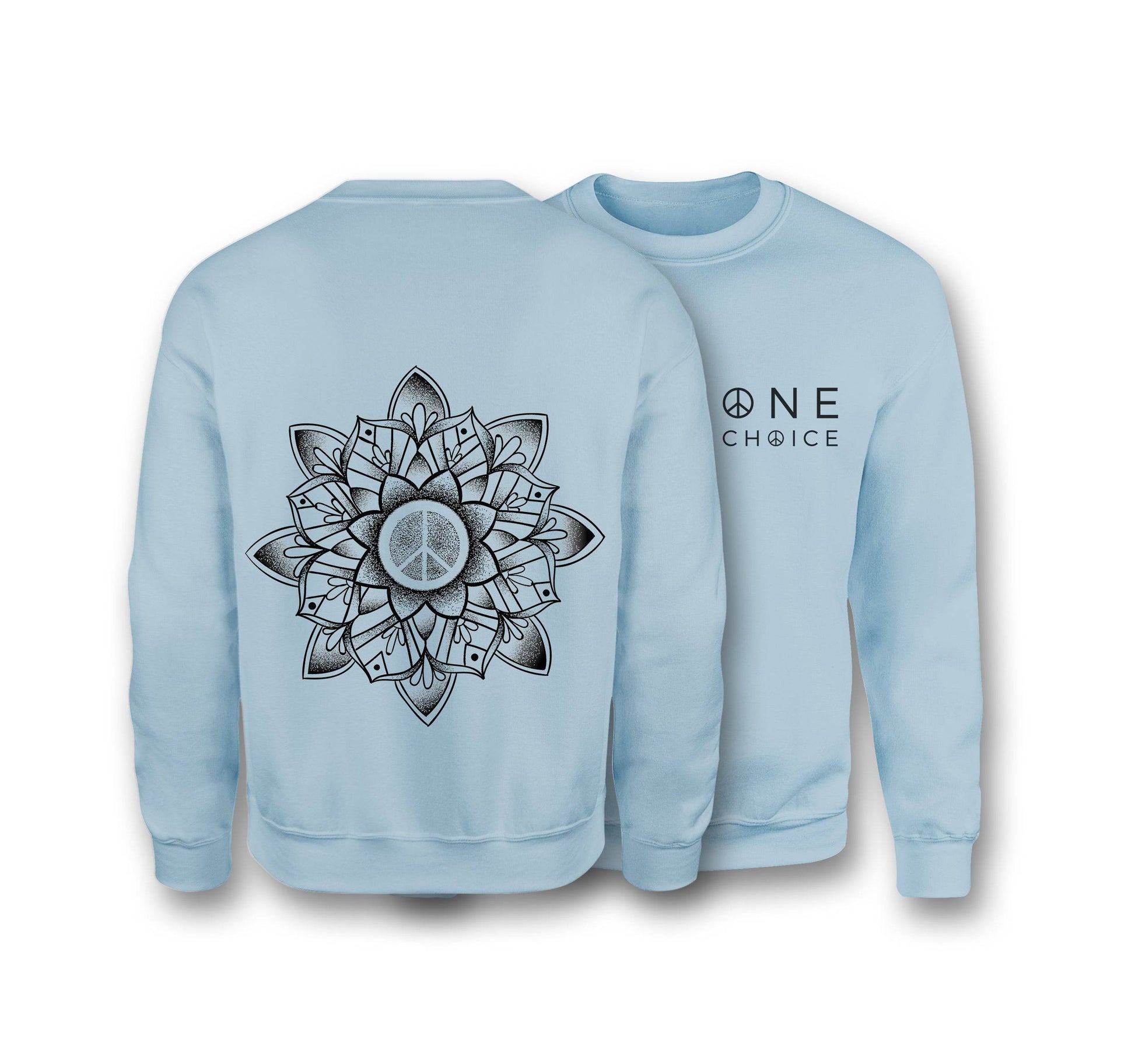 Peace Mandala - Organic Cotton Sweatshirt - One Choice Apparel