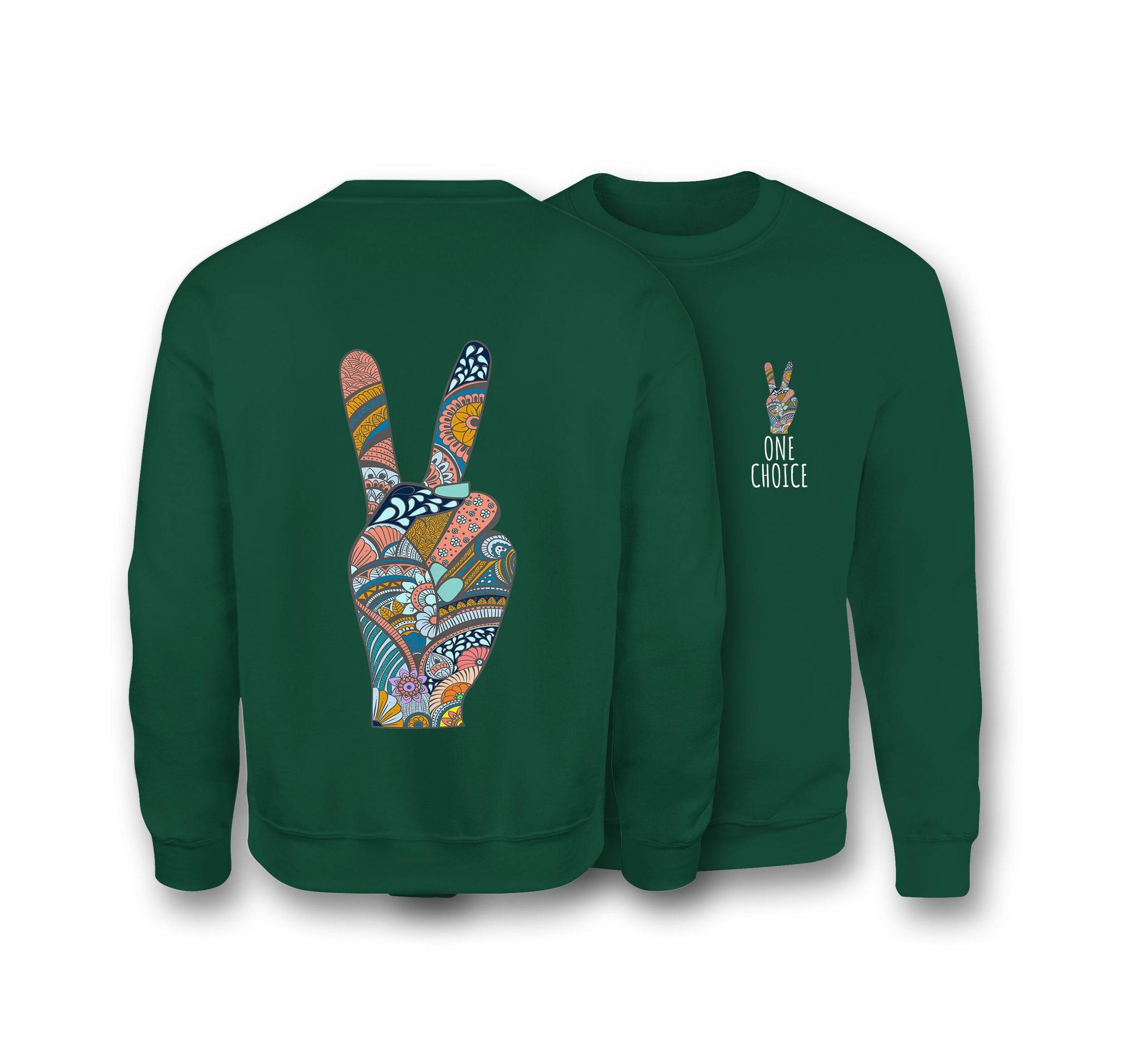 Peace Sign - Organic Cotton Sweatshirt - One Choice Apparel