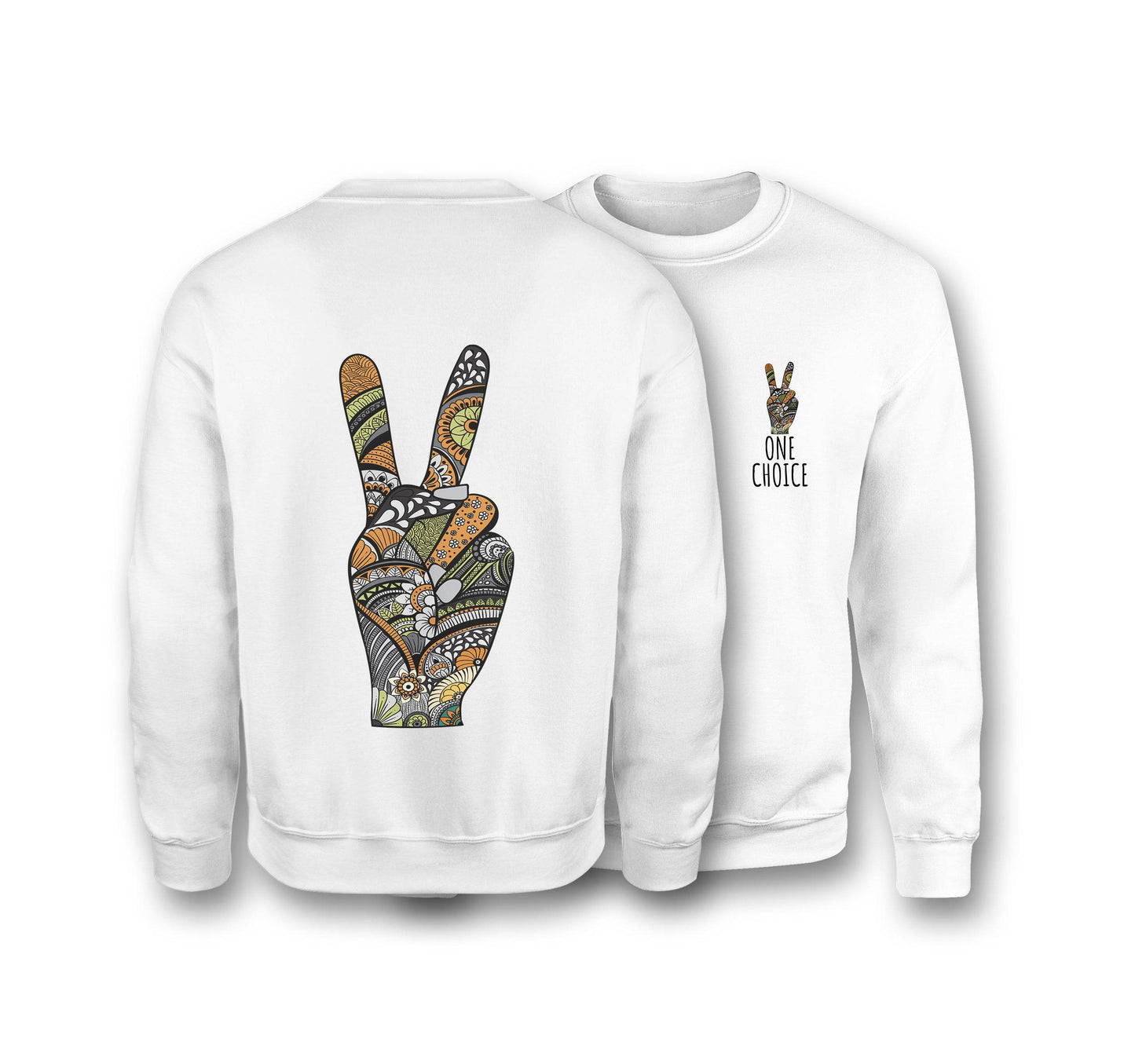 Peace Sign - Organic Cotton Sweatshirt - One Choice Apparel