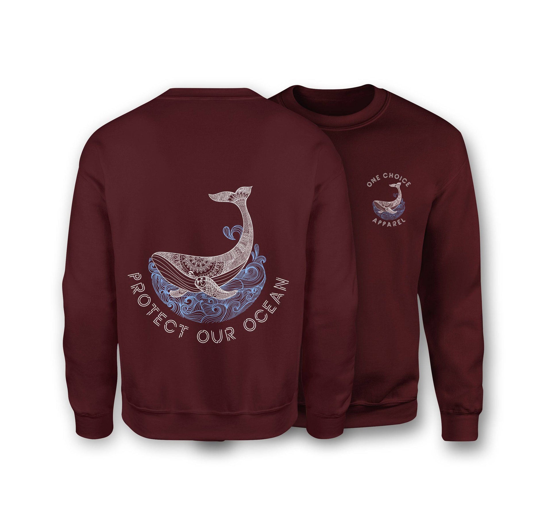 Protect Our Ocean Sweatshirt - Organic Cotton Sweatshirt - One Choice Apparel