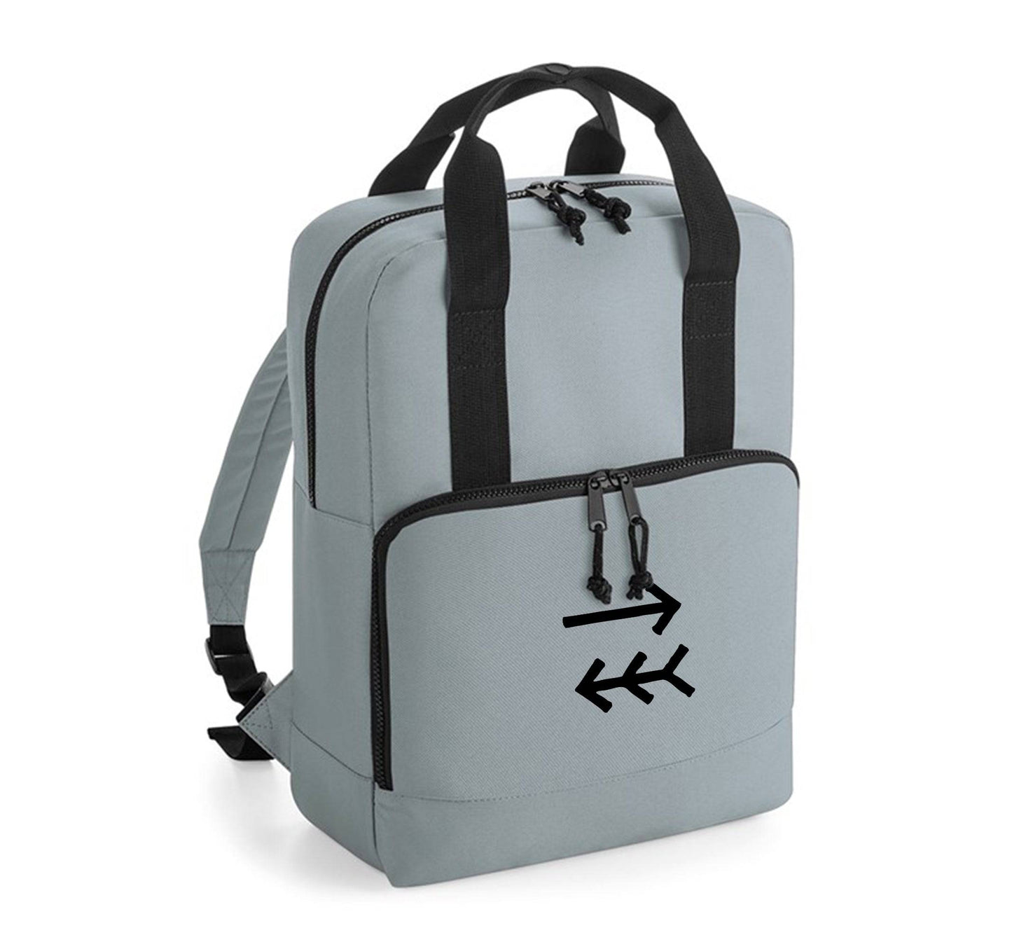 Recycled Twin Handle Cooler Backpack - Grey - One Choice Apparel