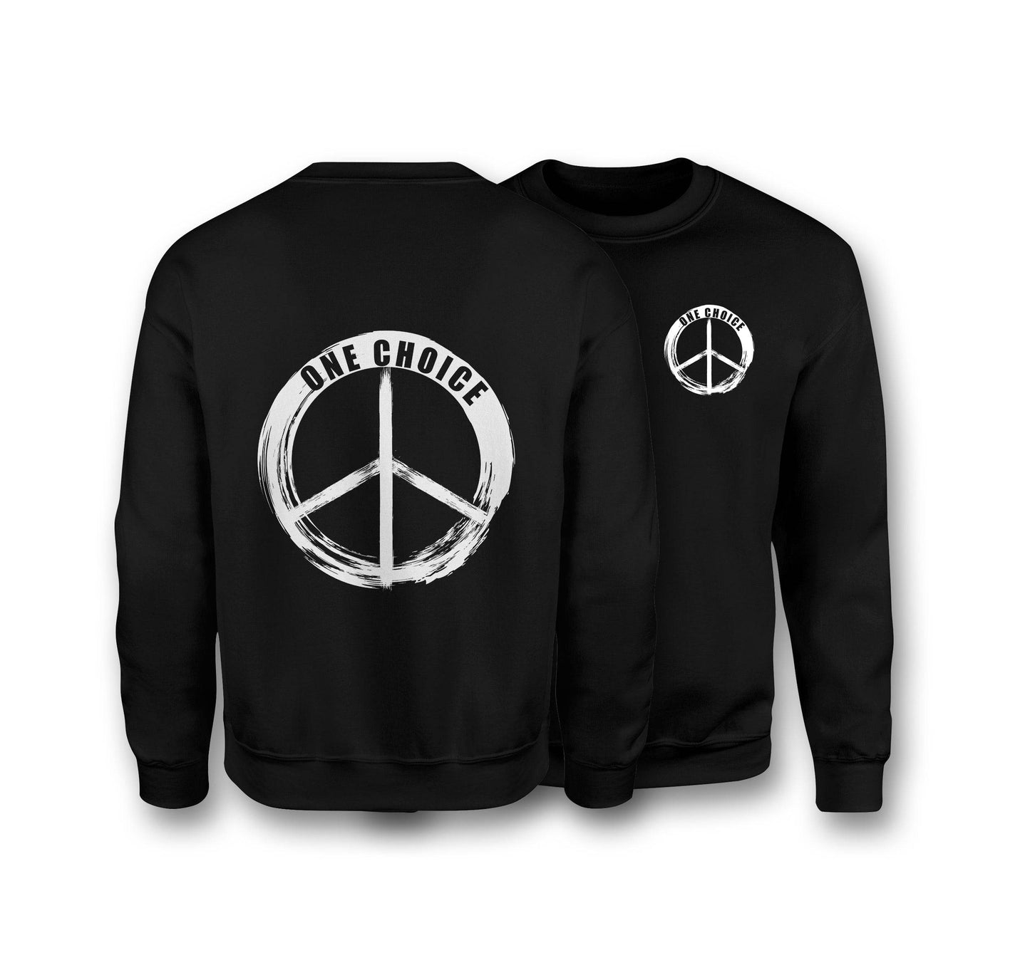 Round Peace Sign - Earth Positive Sweatshirt - One Choice Apparel