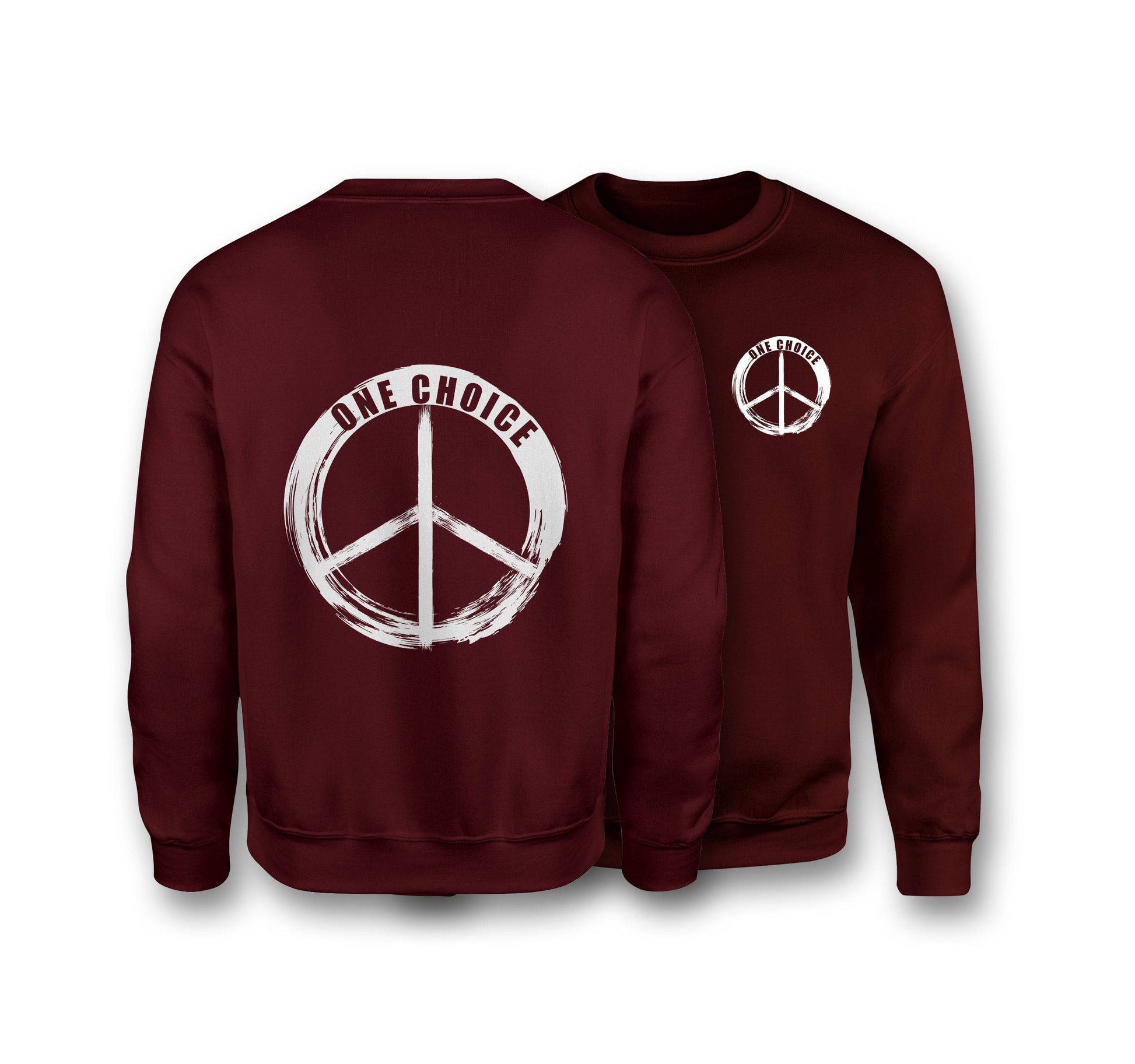 Round Peace Sign - Earth Positive Sweatshirt - One Choice Apparel