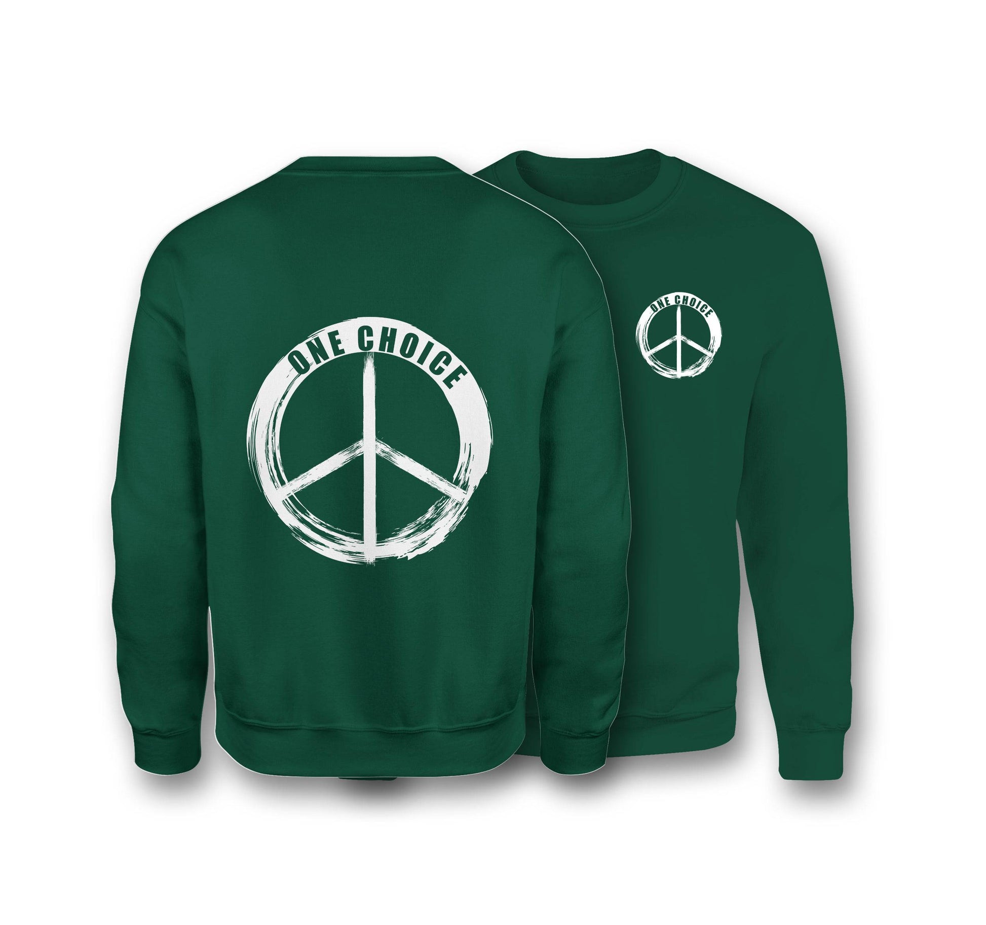 Round Peace Sign - Earth Positive Sweatshirt - One Choice Apparel