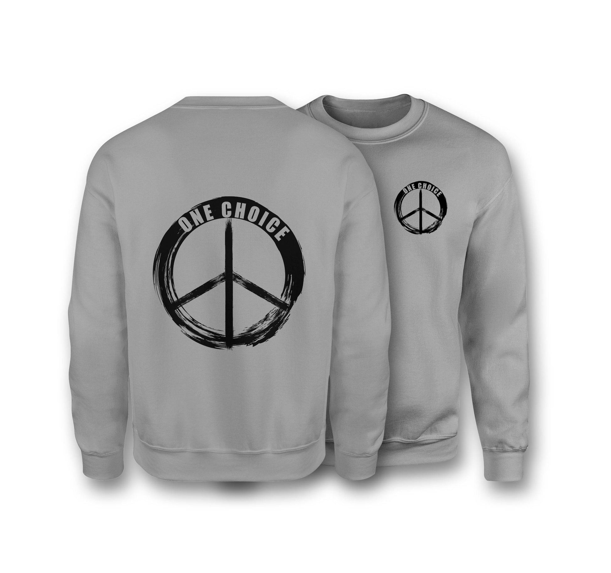 Round Peace Sign - Earth Positive Sweatshirt - One Choice Apparel