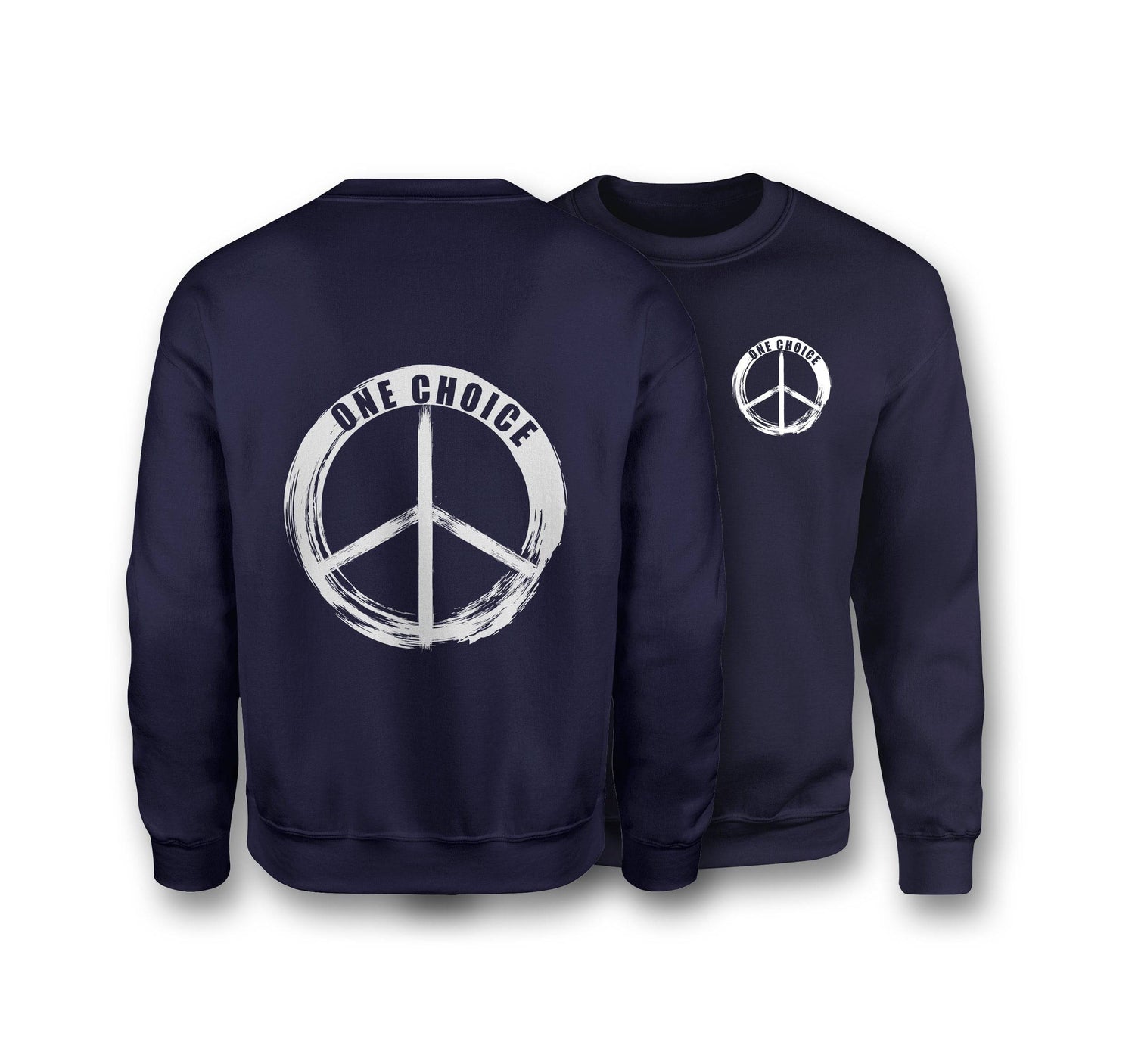 Round Peace Sign - Earth Positive Sweatshirt - One Choice Apparel