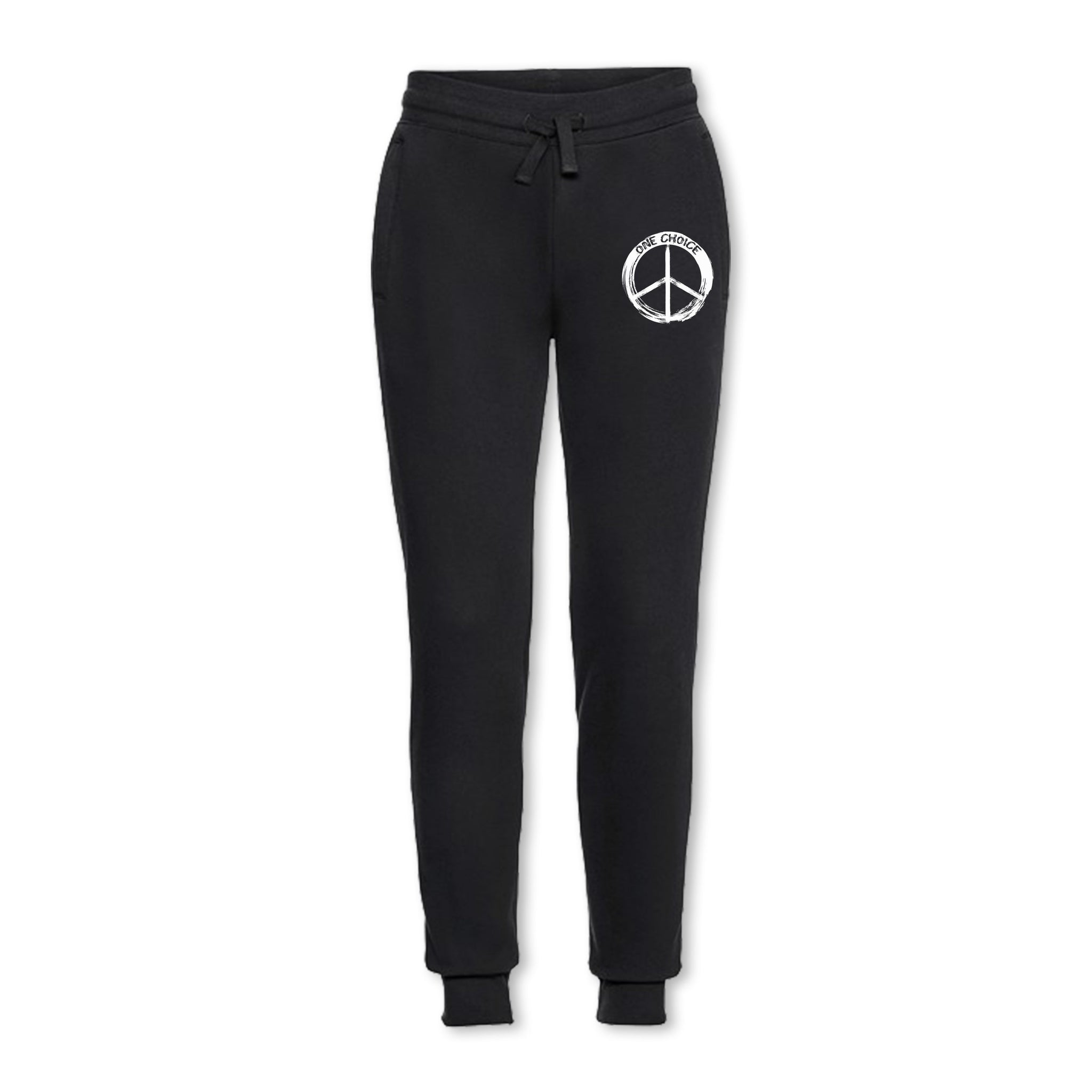 Round Peace Sign Joggers - Organic Cotton - One Choice Apparel