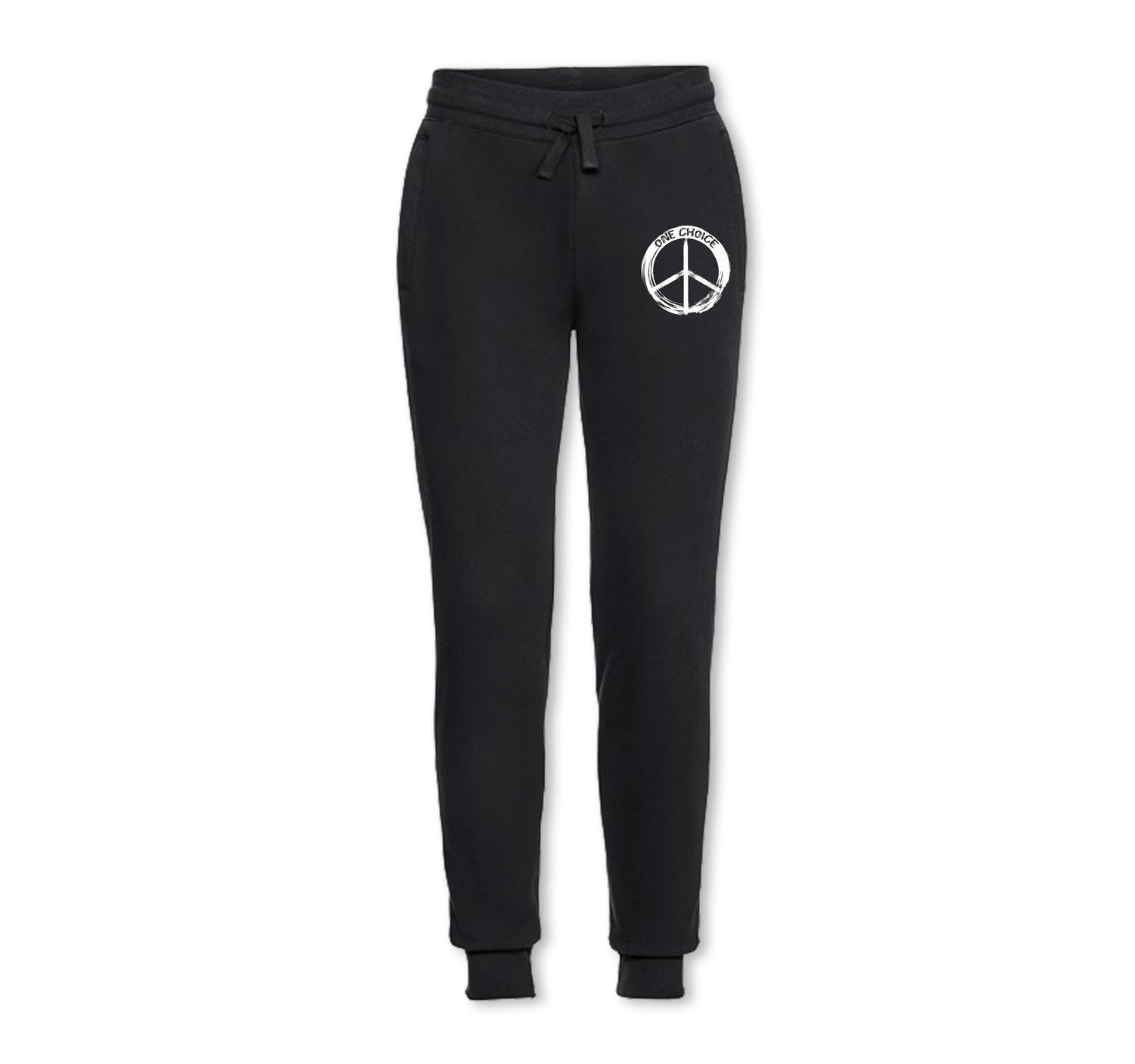 Round Peace Sign Joggers - Organic Cotton - One Choice Apparel