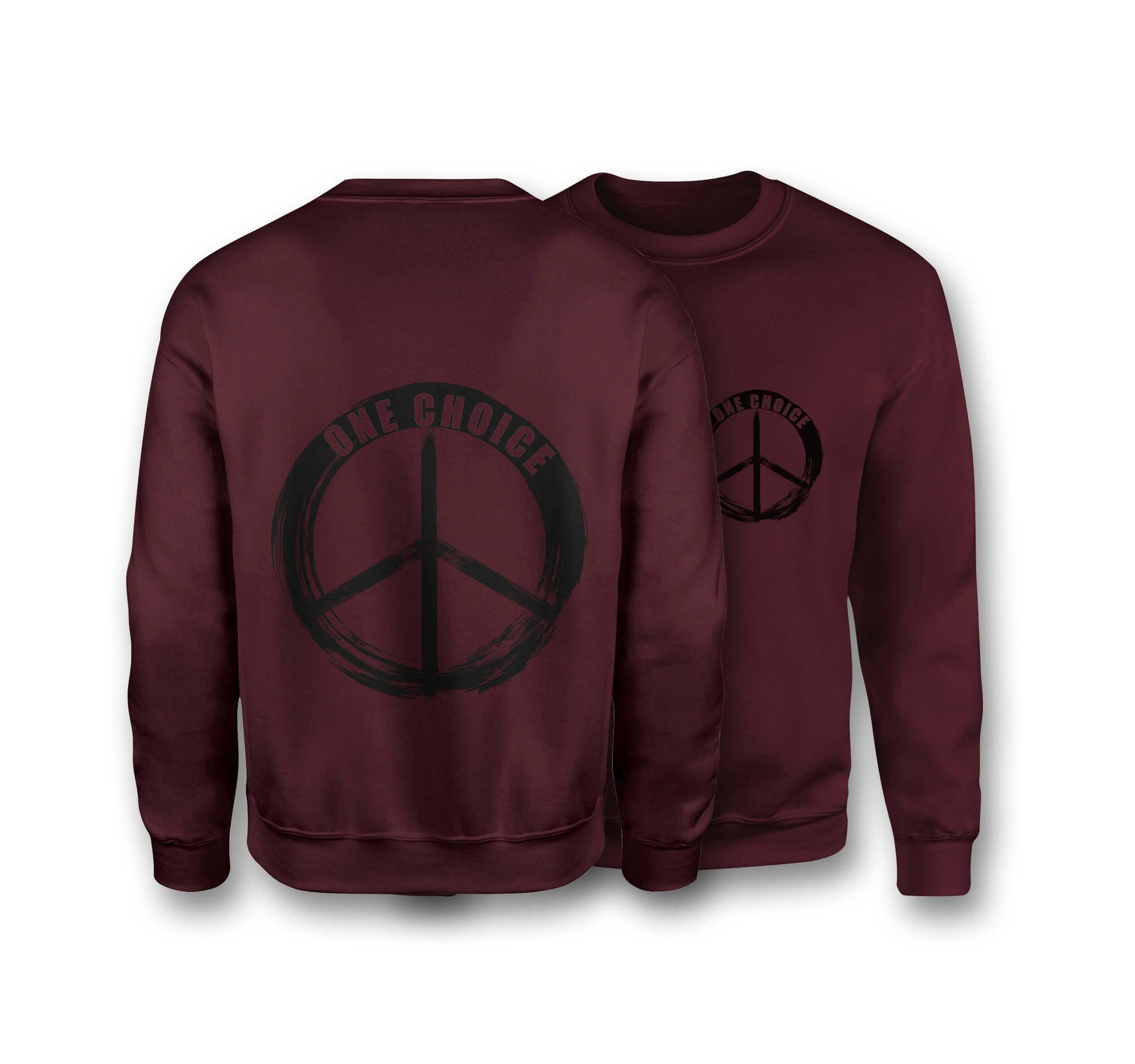 Round Peace Sign - Organic Cotton Sweatshirt - One Choice Apparel