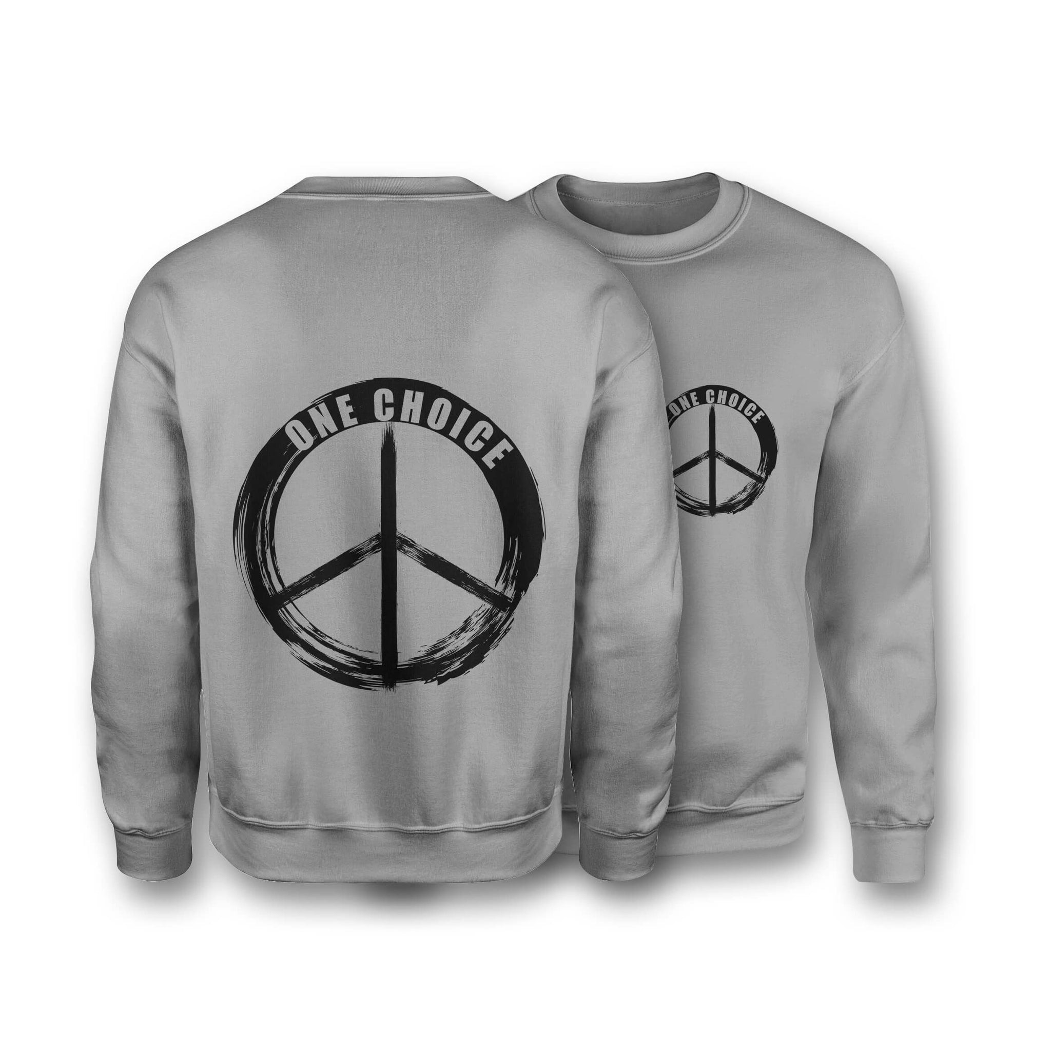 Round Peace Sign - Organic Cotton Sweatshirt - One Choice Apparel