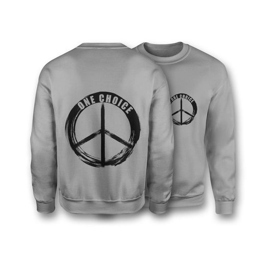 Round Peace Sign - Organic Cotton Sweatshirt - One Choice Apparel