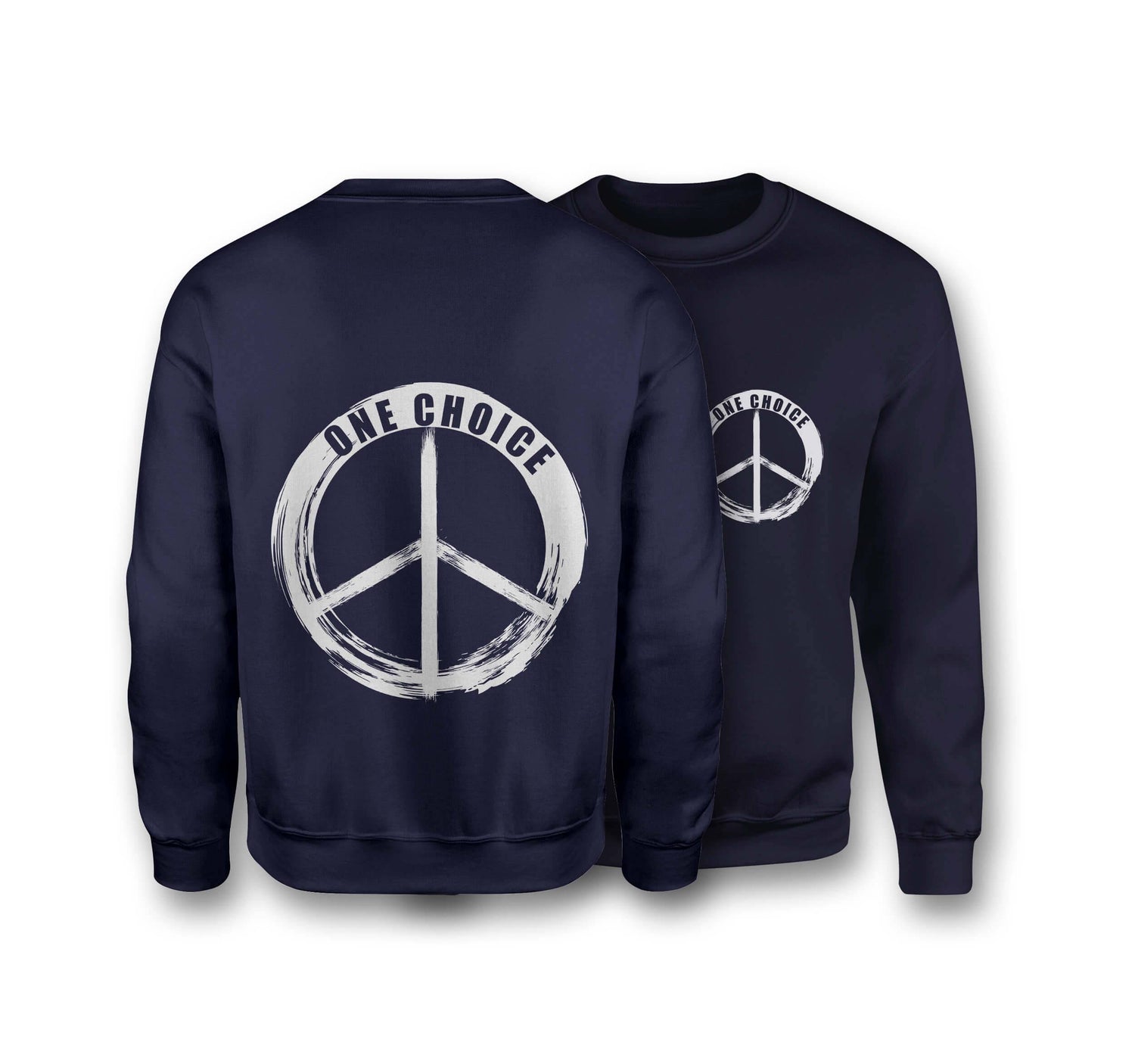 Round Peace Sign - Organic Cotton Sweatshirt - One Choice Apparel