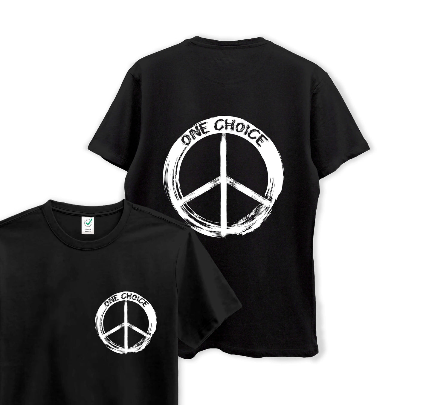 Round Peace Sign - Organic Cotton Tee - One Choice Apparel
