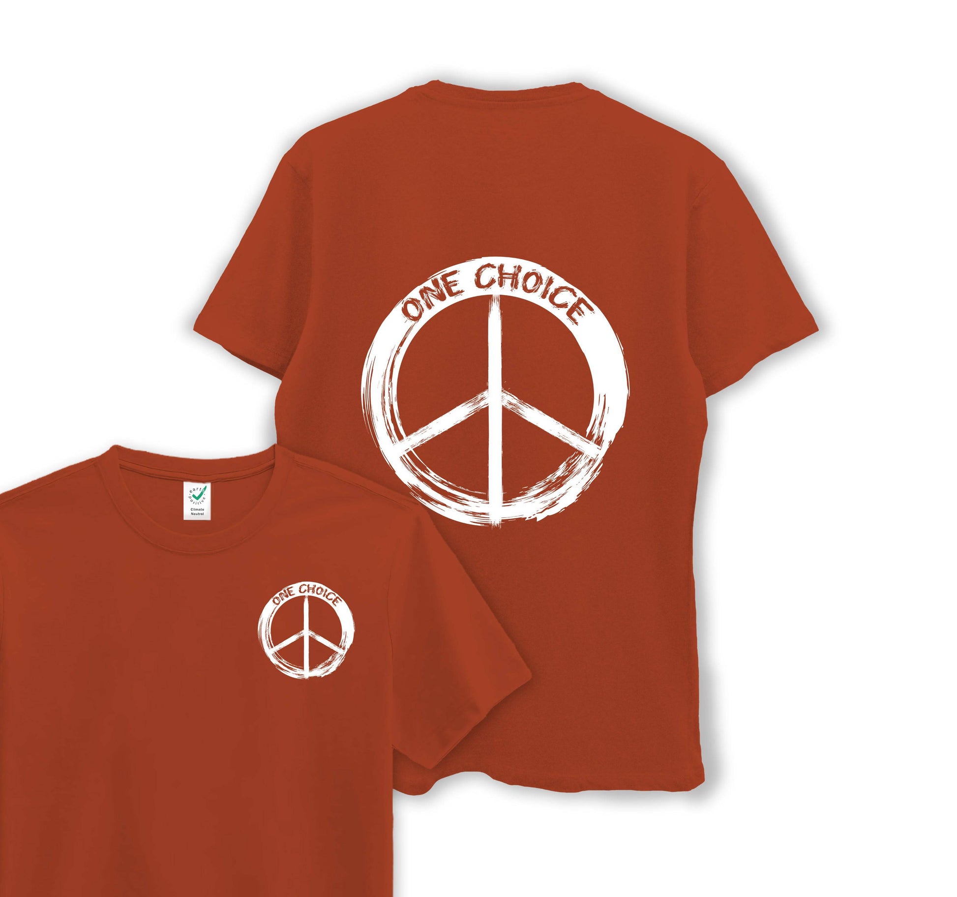 Round Peace Sign - Organic Cotton Tee - One Choice Apparel