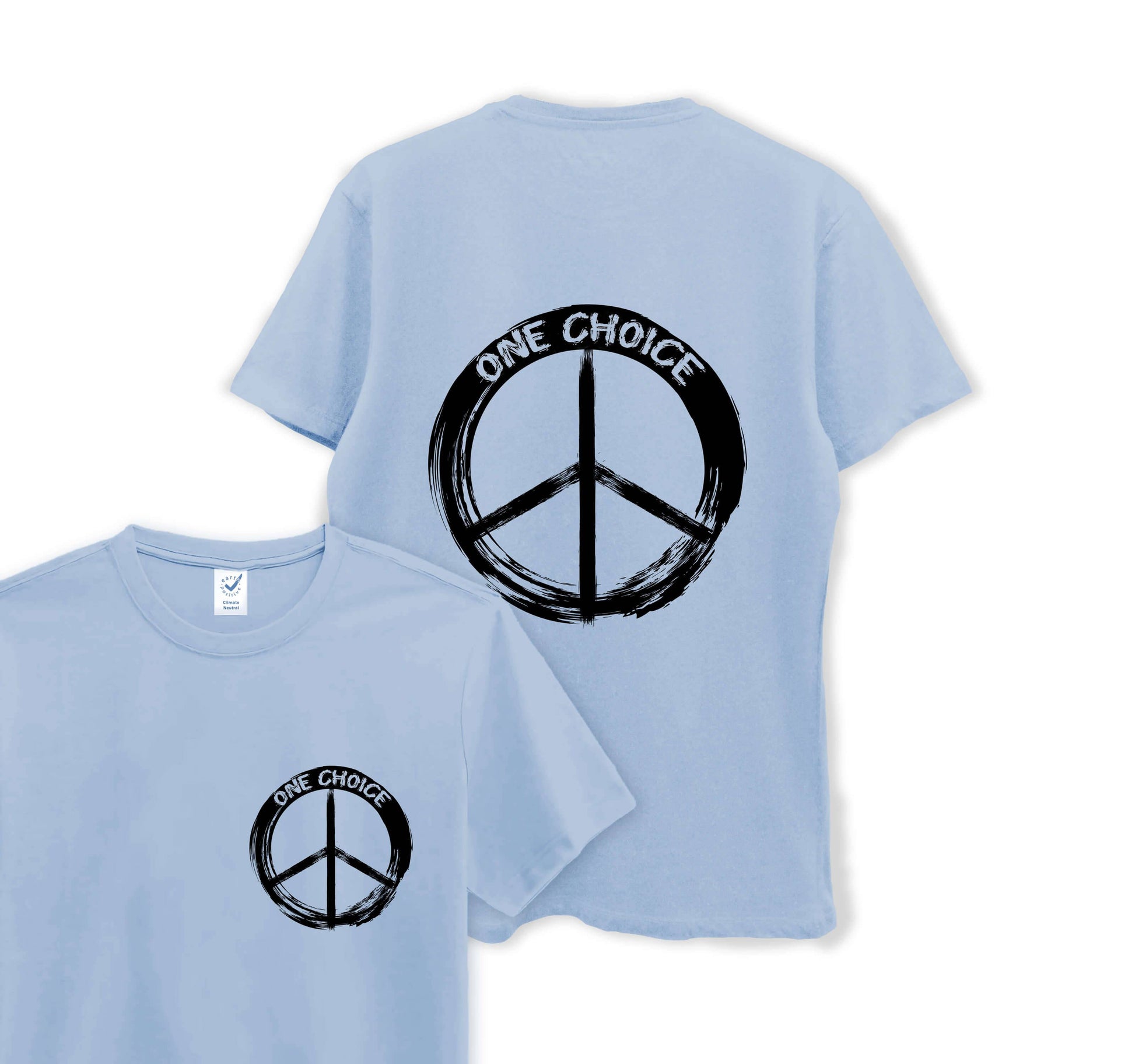 Round Peace Sign - Organic Cotton Tee - One Choice Apparel