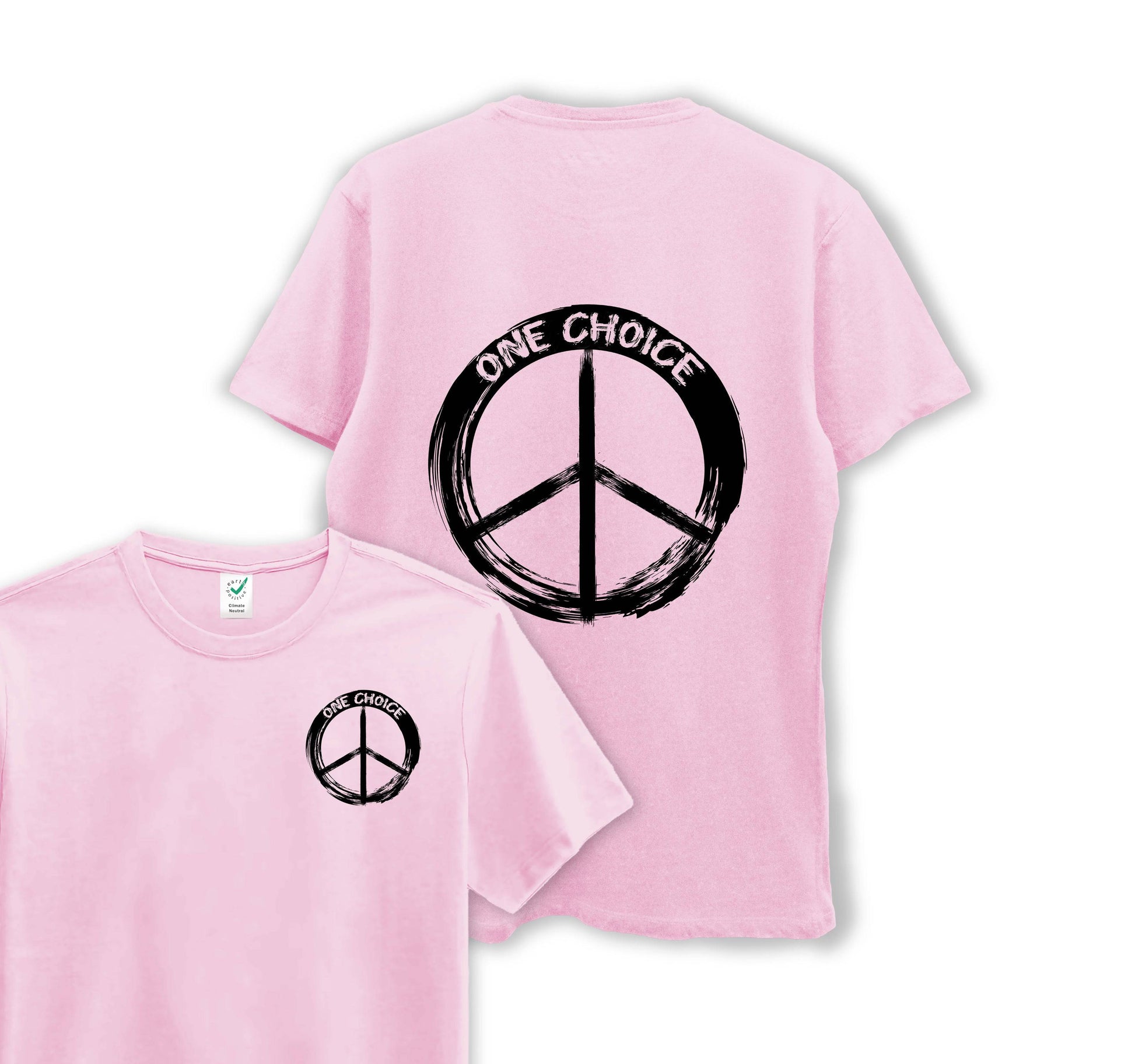 Round Peace Sign - Organic Cotton Tee - One Choice Apparel