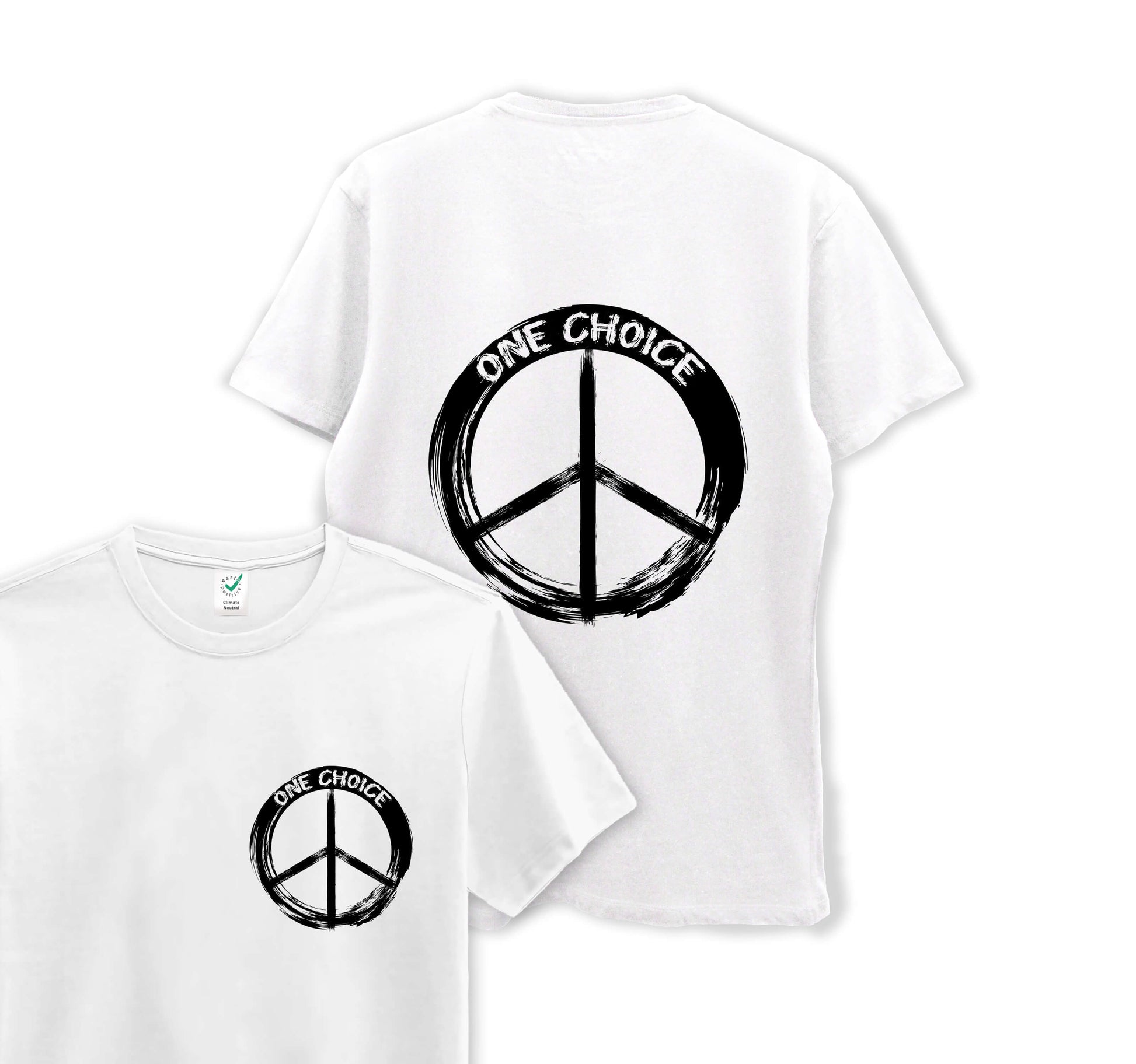 Round Peace Sign - Organic Cotton Tee - One Choice Apparel