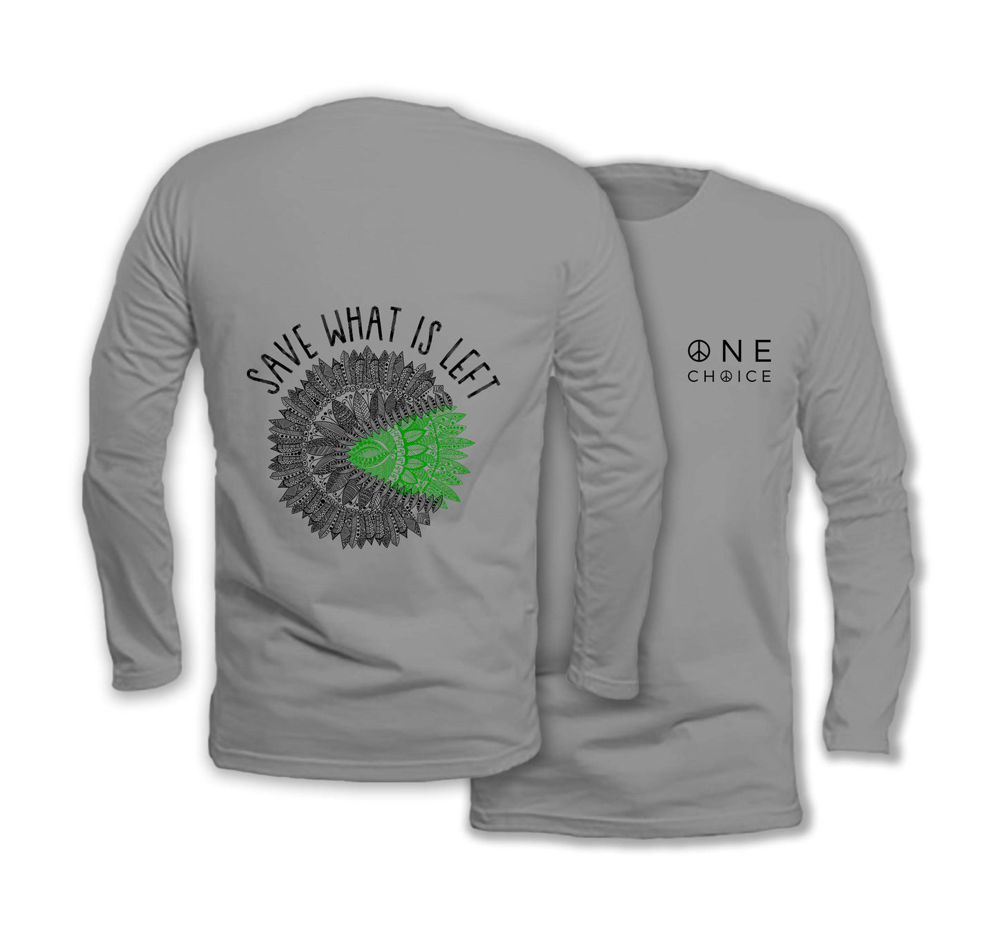 Save What's Left - Long Sleeve Organic Cotton T-Shirt - One Choice Apparel
