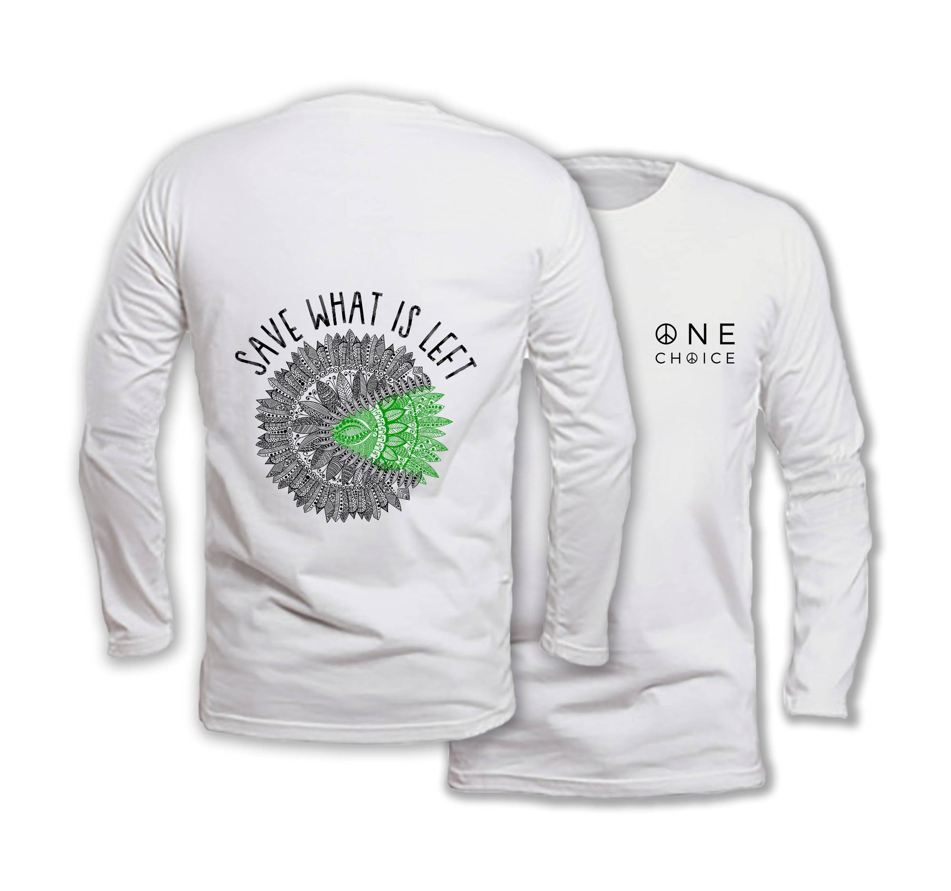 Save What's Left - Long Sleeve Organic Cotton T-Shirt - One Choice Apparel