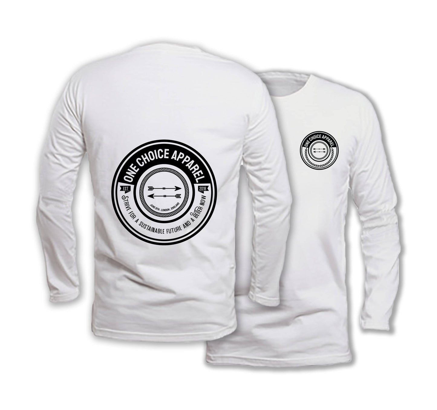 Strive - Long Sleeve Organic Cotton T-Shirt - One Choice Apparel