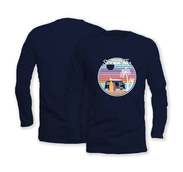 Summer Time - Long Sleeve Organic Cotton T-Shirt - Front Print - One Choice Apparel