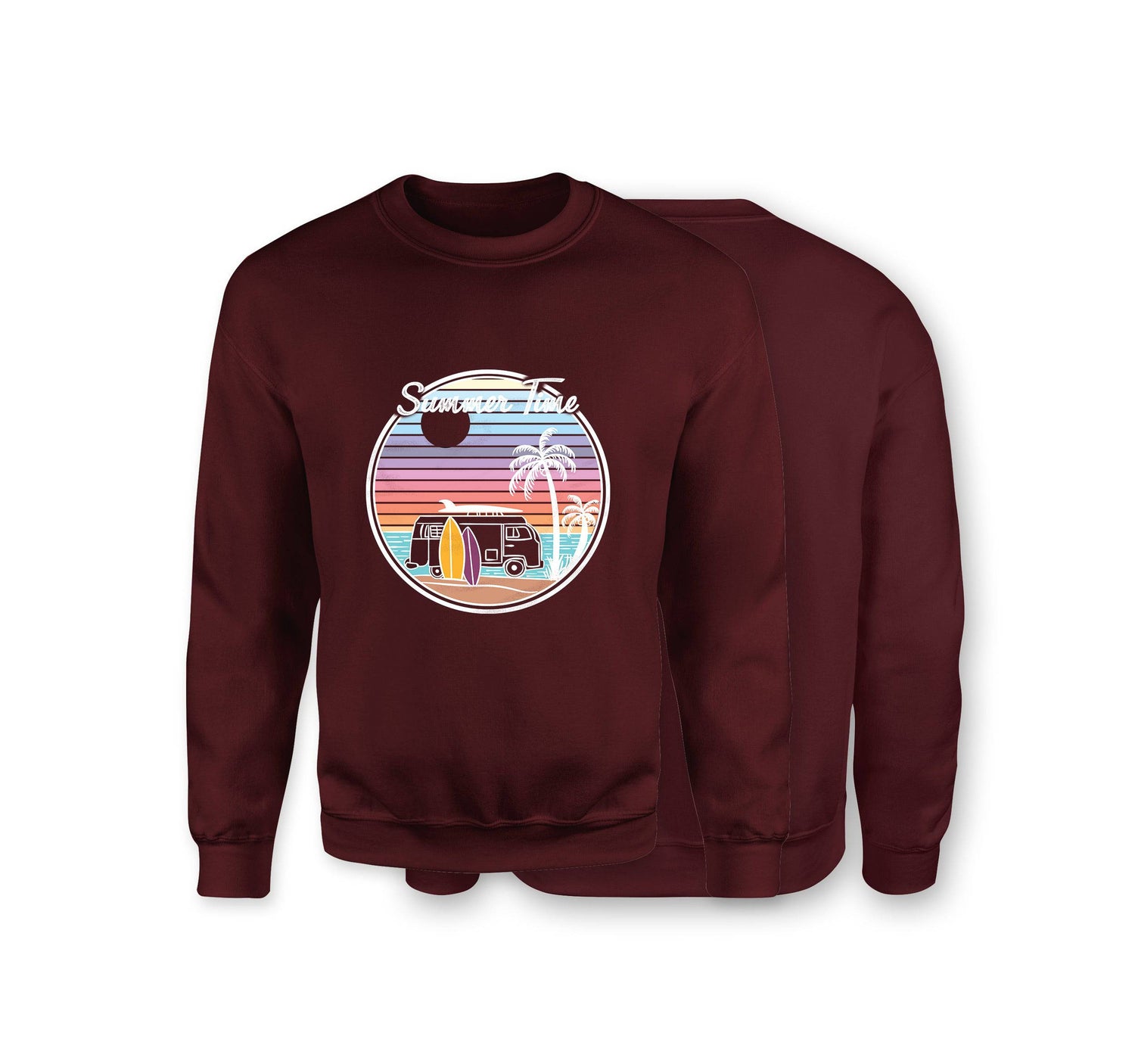 Summer Time Sweatshirt - Organic Cotton Sweatshirt - Front Print - One Choice Apparel