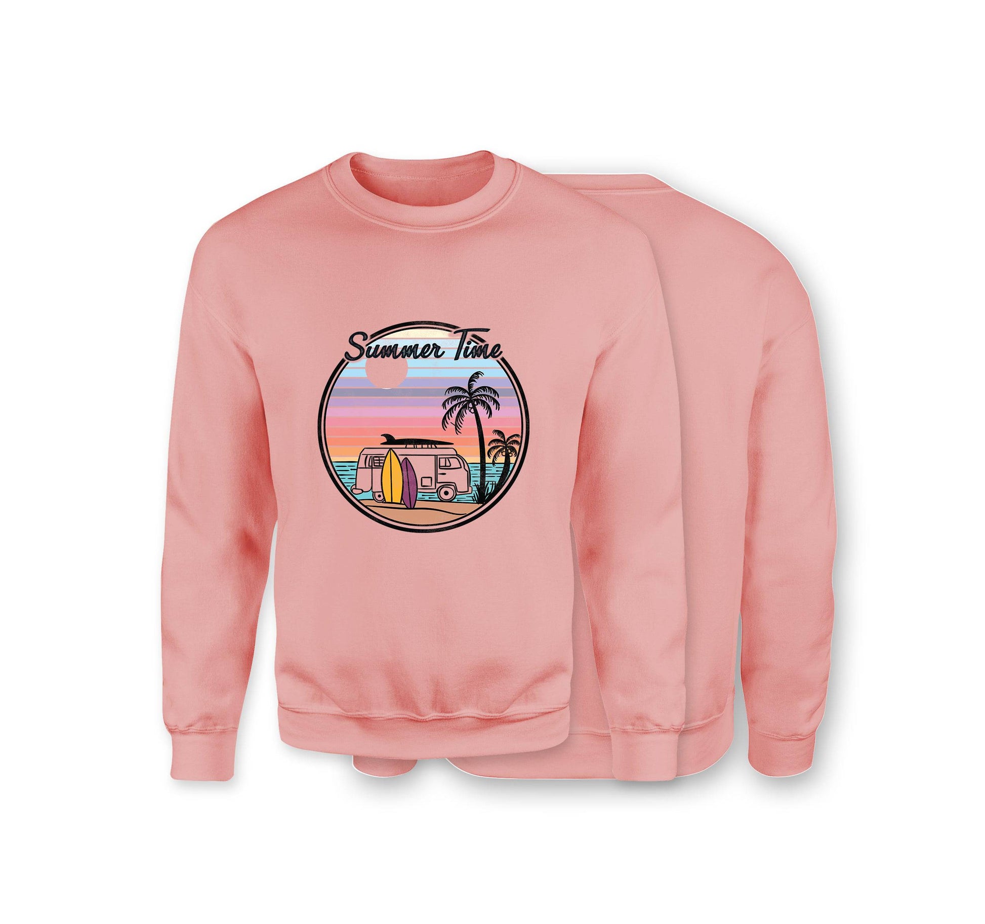 Summer Time Sweatshirt - Organic Cotton Sweatshirt - Front Print - One Choice Apparel