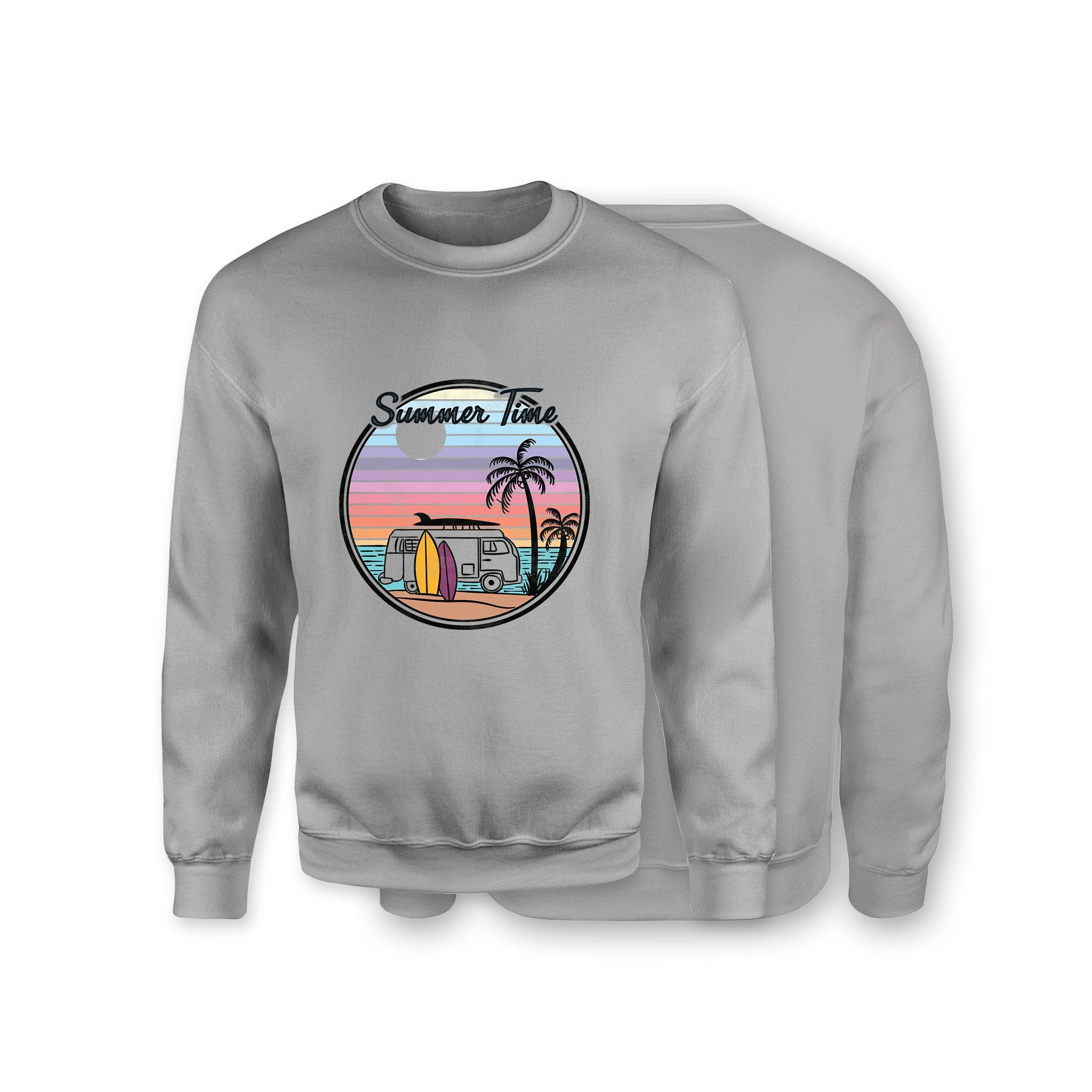 Summer Time Sweatshirt - Organic Cotton Sweatshirt - Front Print - One Choice Apparel