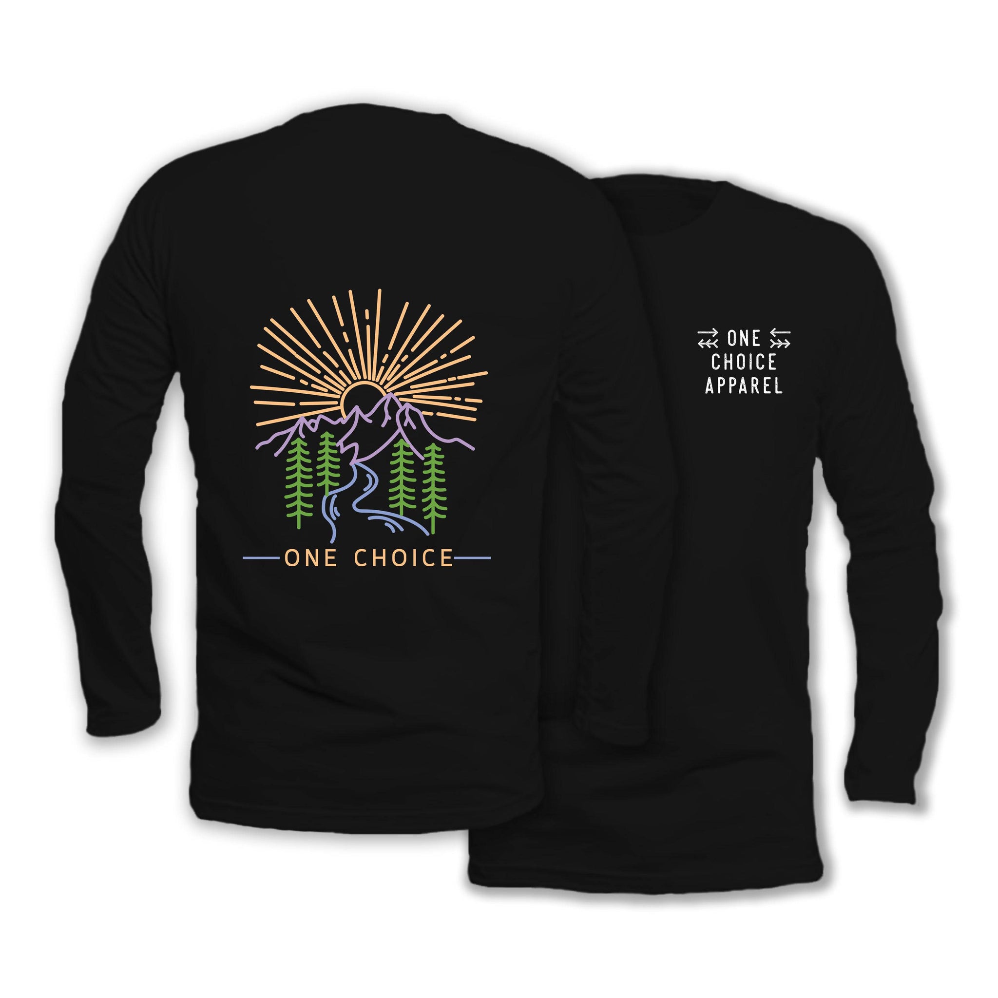 Sunrise Scene - Long Sleeve Organic Cotton T-Shirt - One Choice Apparel