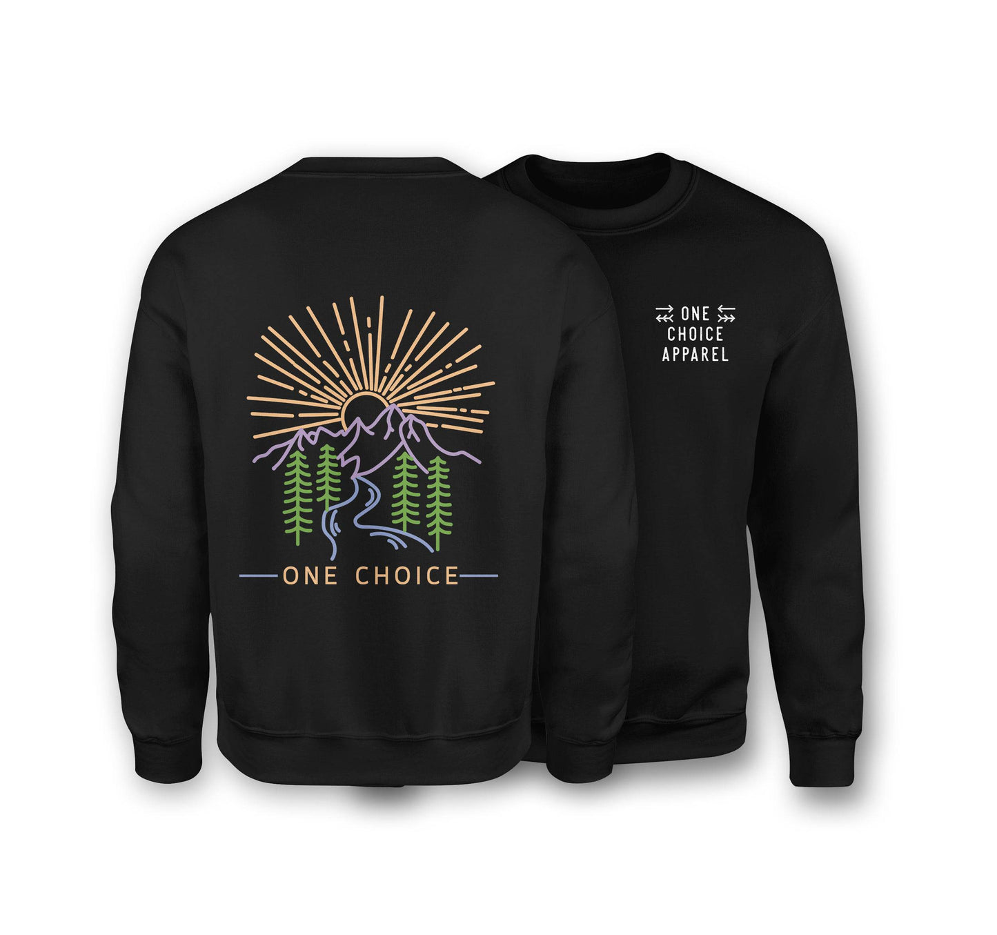 Sunrise Scene Sweatshirt - Organic Cotton Sweatshirt - One Choice Apparel